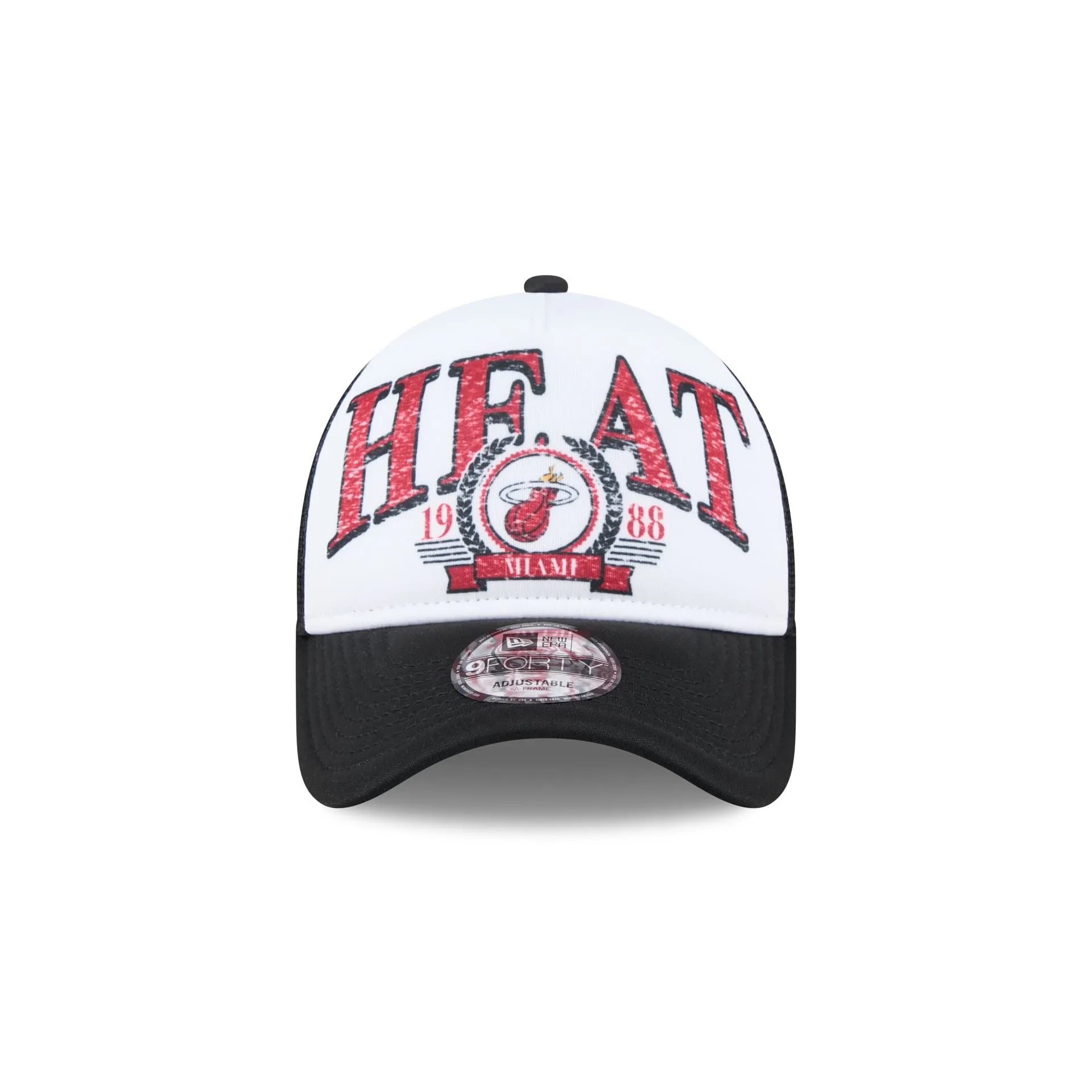 Miami Heat Distressed 9FORTY A-Frame Trucker Hat sold by New Era product image thumbnail 2