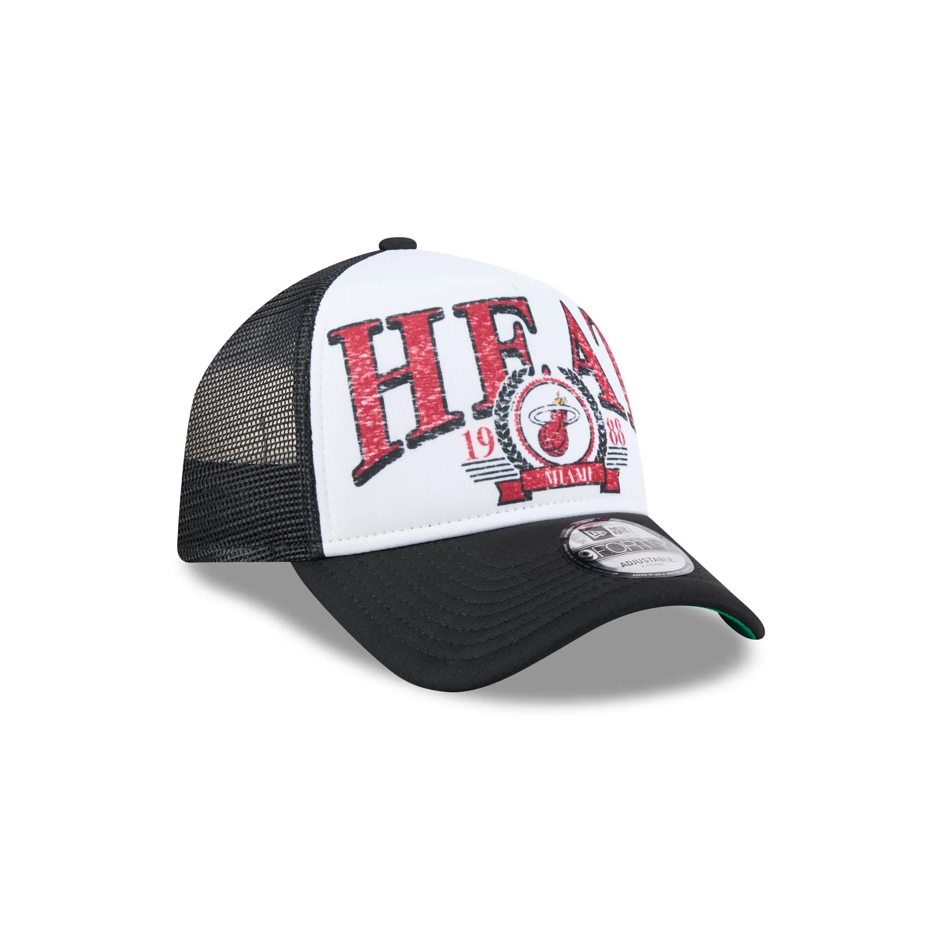 Miami Heat Distressed 9FORTY A-Frame Trucker Hat sold by New Era product image thumbnail 3