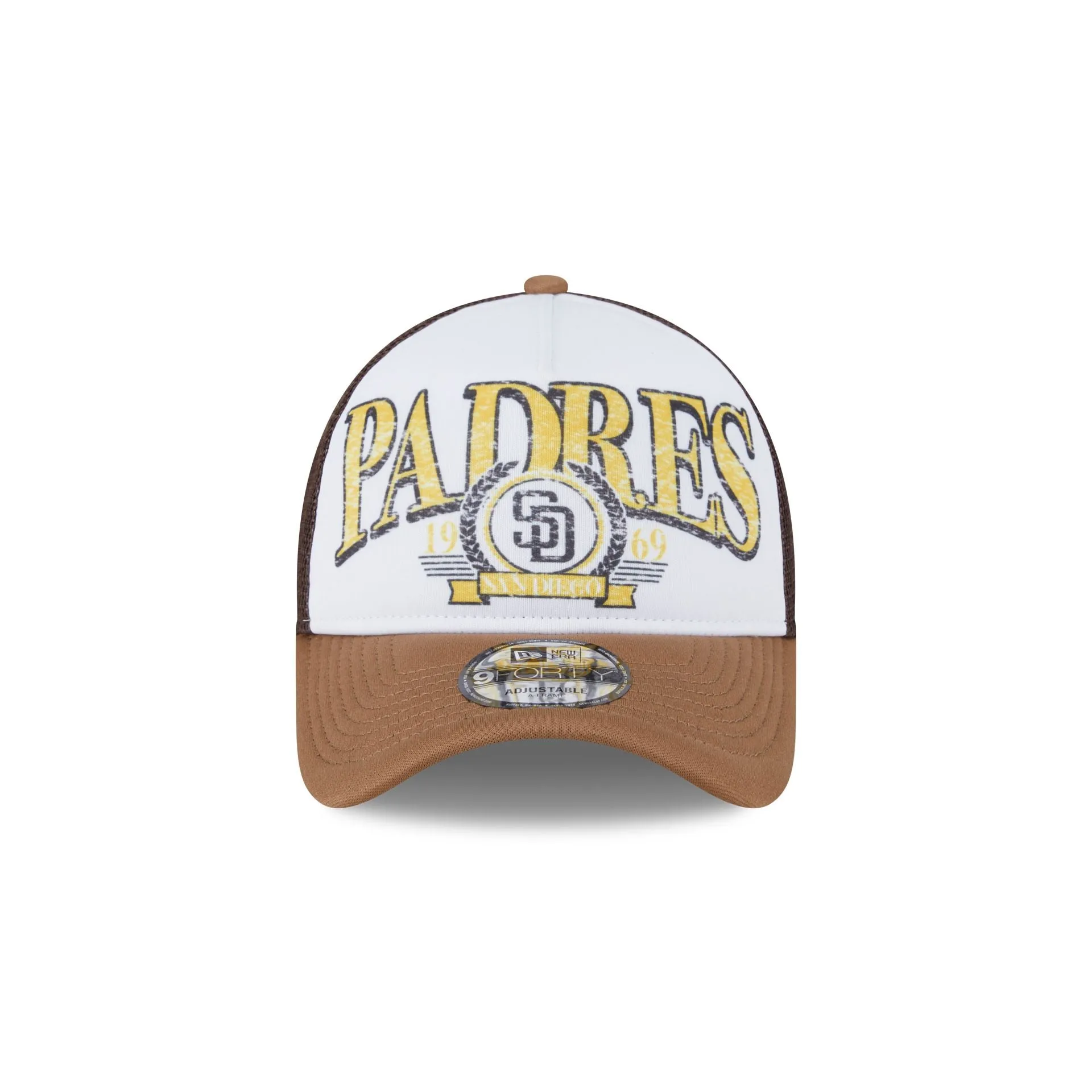 San Diego Padres Distressed 9FORTY A-Frame Trucker Hat sold by New Era product image thumbnail 2