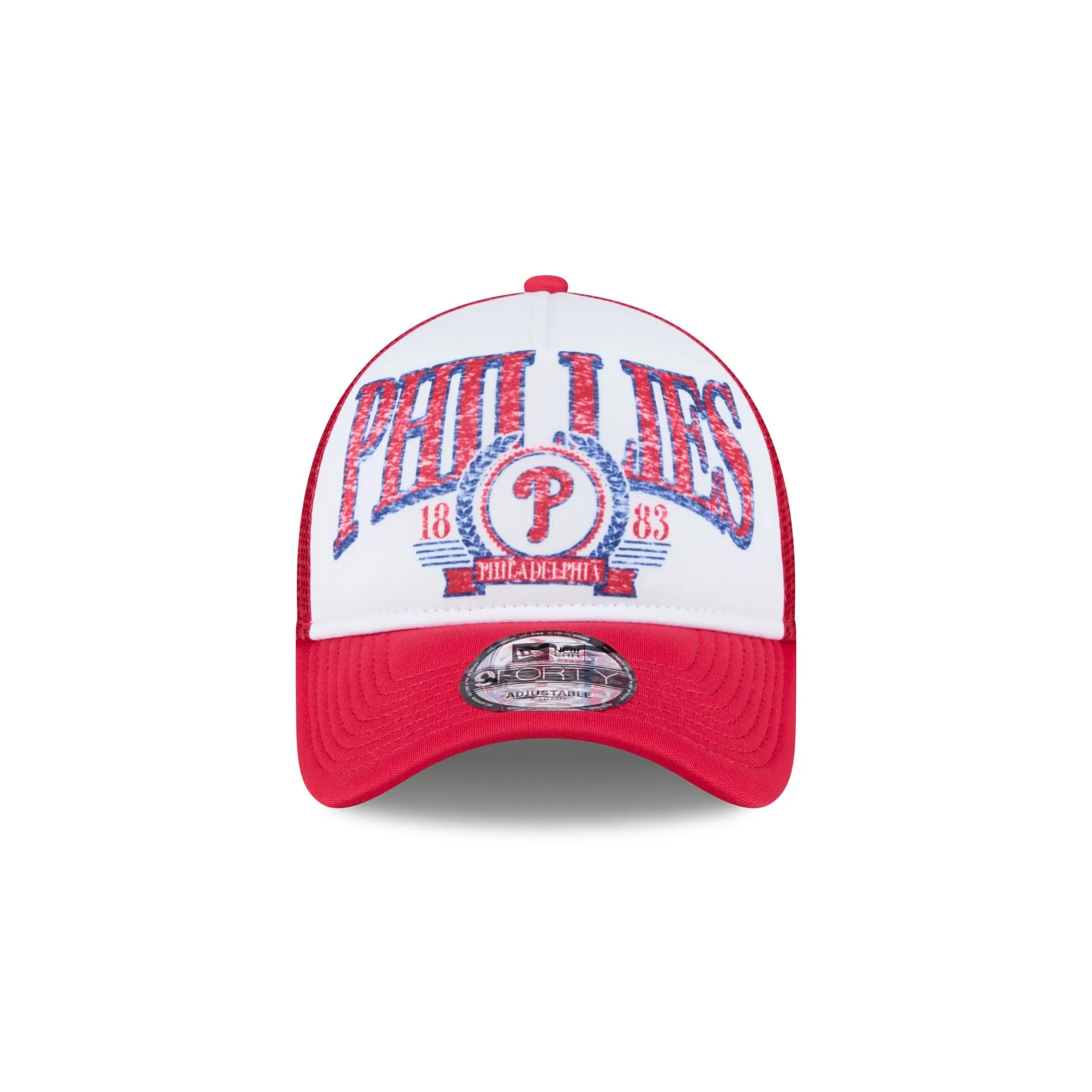 Philadelphia Phillies Distressed 9FORTY A-Frame Trucker Hat sold by New Era product image thumbnail 2