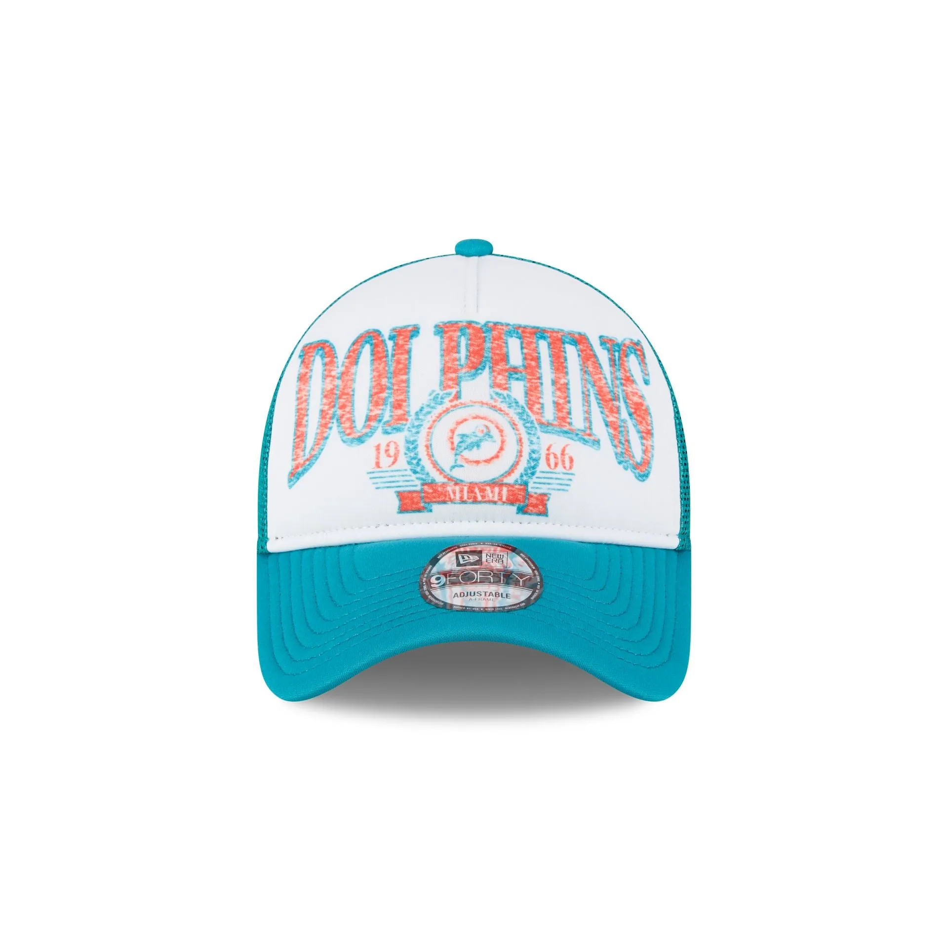 Miami Dolphins Distressed 9FORTY A-Frame Trucker Hat sold by New Era product image thumbnail 2
