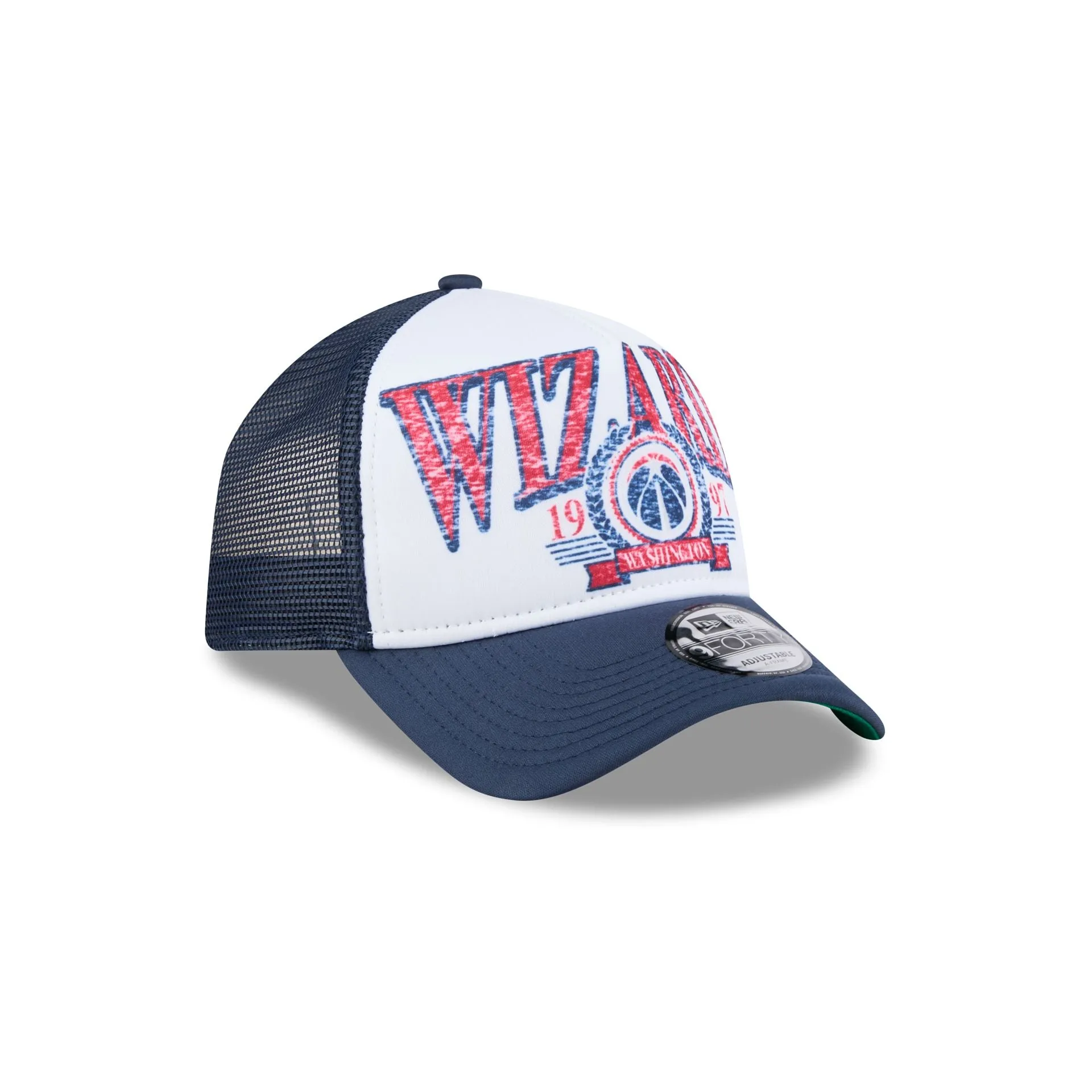 Washington Wizards Distressed 9FORTY A-Frame Trucker Hat sold by New Era product image thumbnail 3