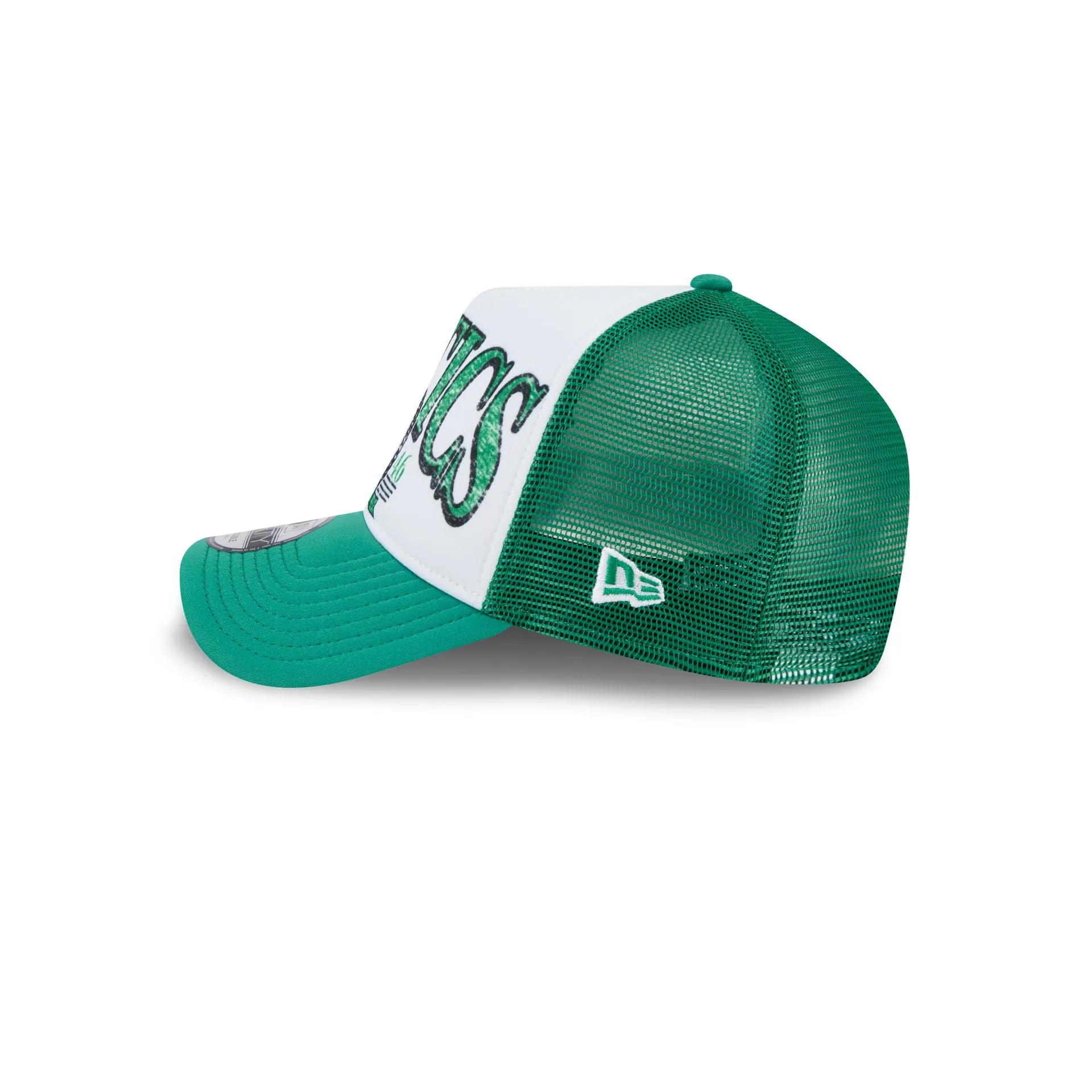 Boston Celtics Distressed 9FORTY A-Frame Trucker Hat sold by New Era product image thumbnail 4