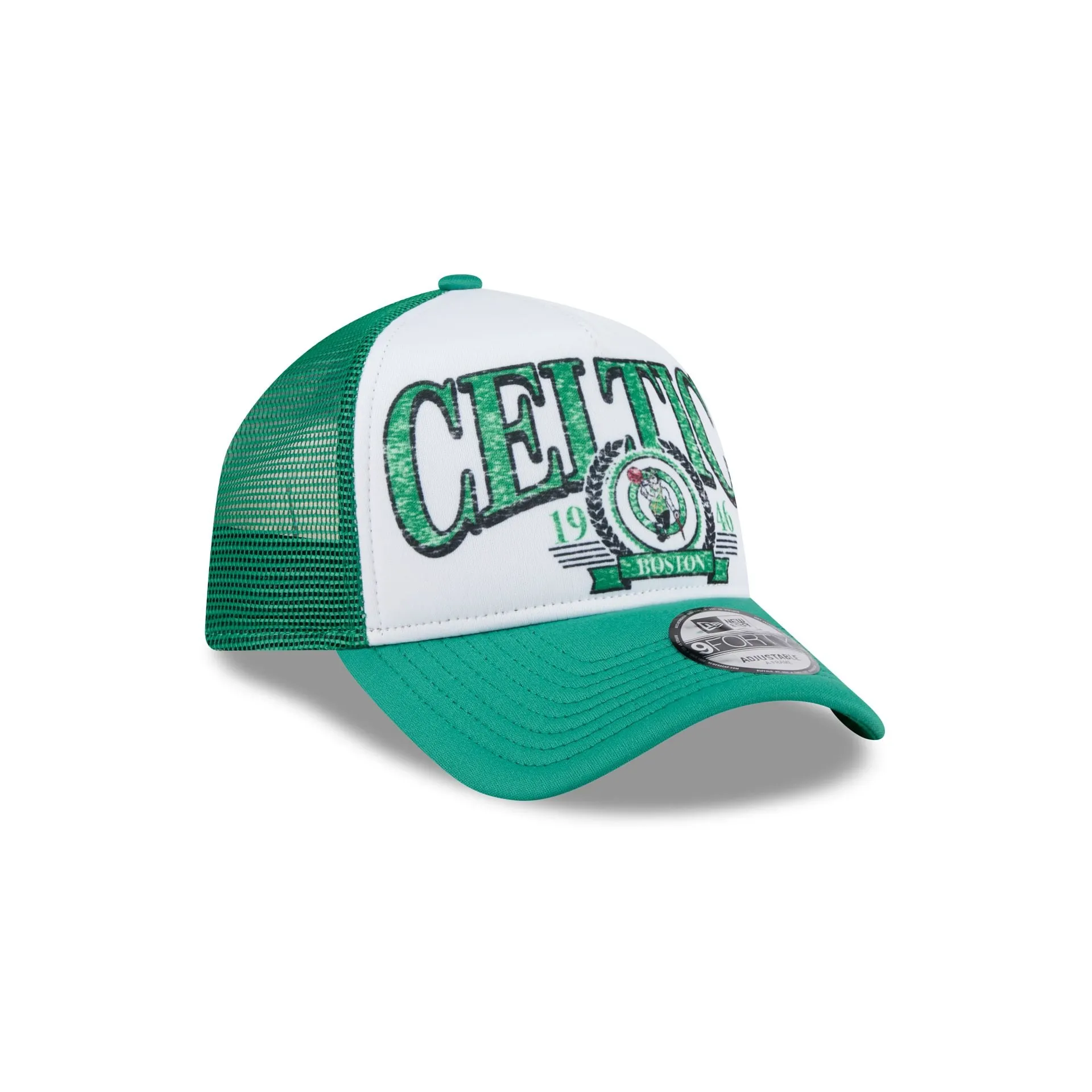 Boston Celtics Distressed 9FORTY A-Frame Trucker Hat sold by New Era product image thumbnail 3