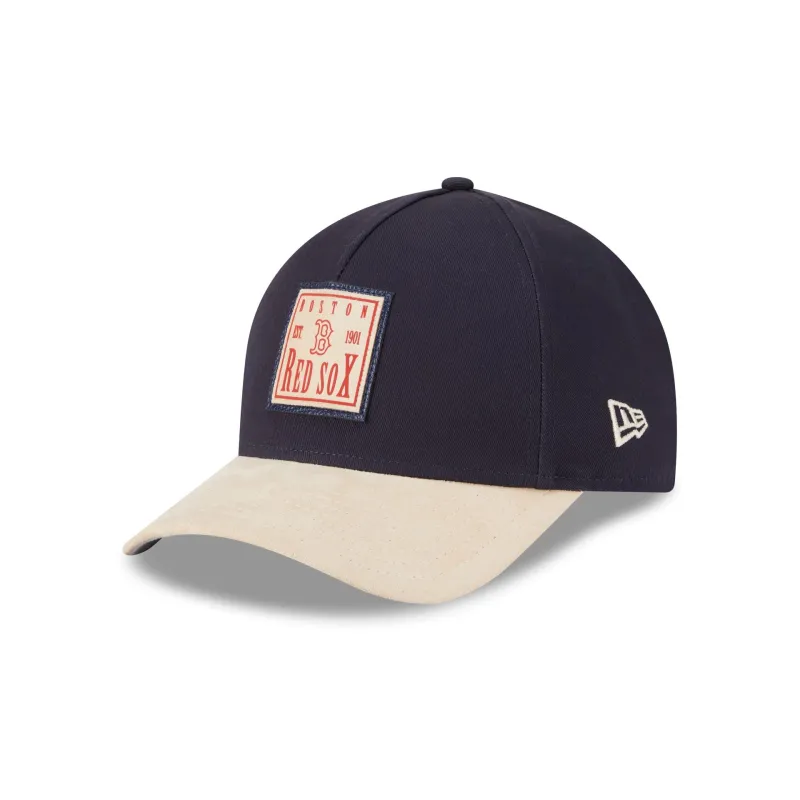 Boston Red Sox Suede Patch 9FORTY M-Crown A-Frame Adjustable Hat sold by New Era