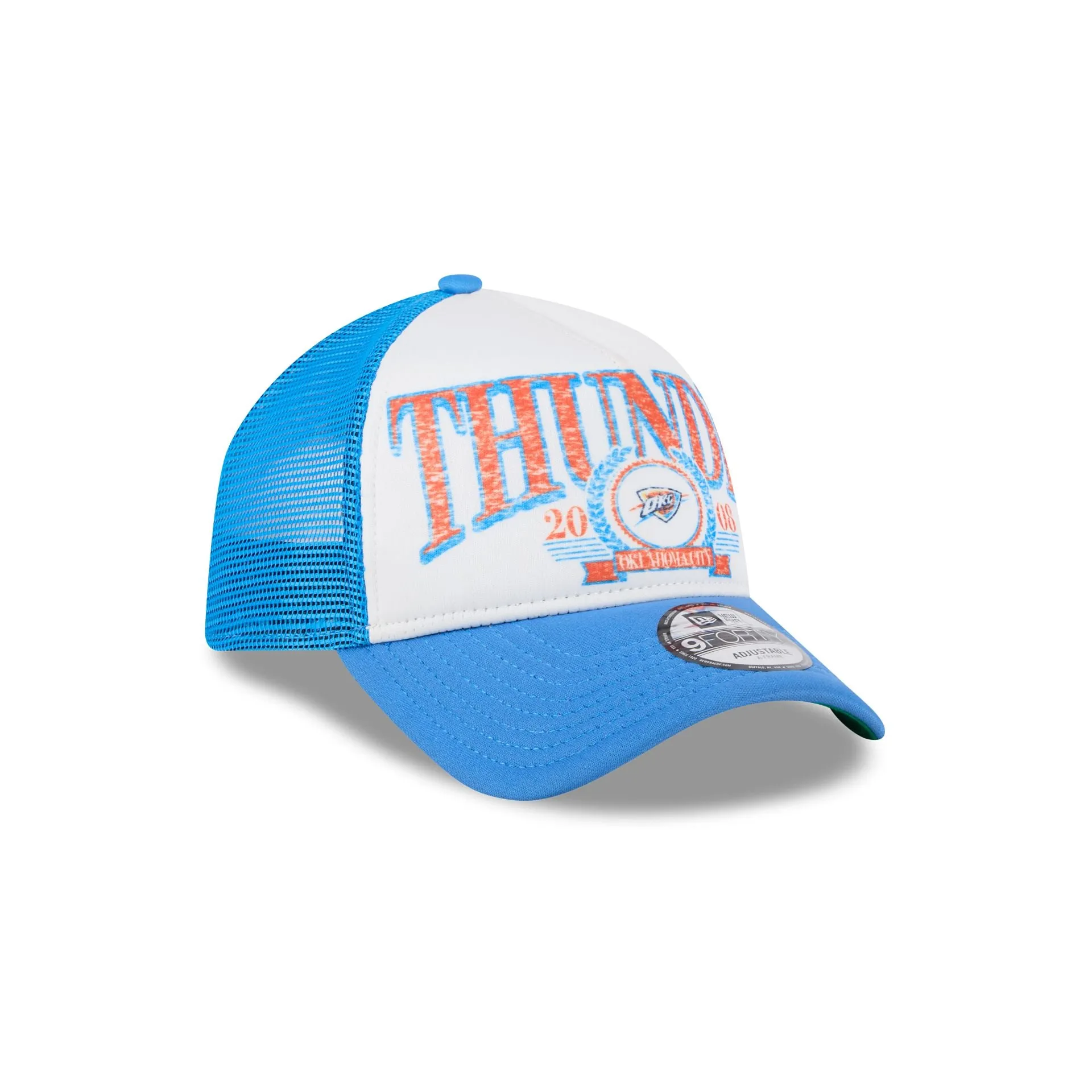 Oklahoma City Thunder Distressed 9FORTY A-Frame Trucker Hat sold by New Era product image thumbnail 3