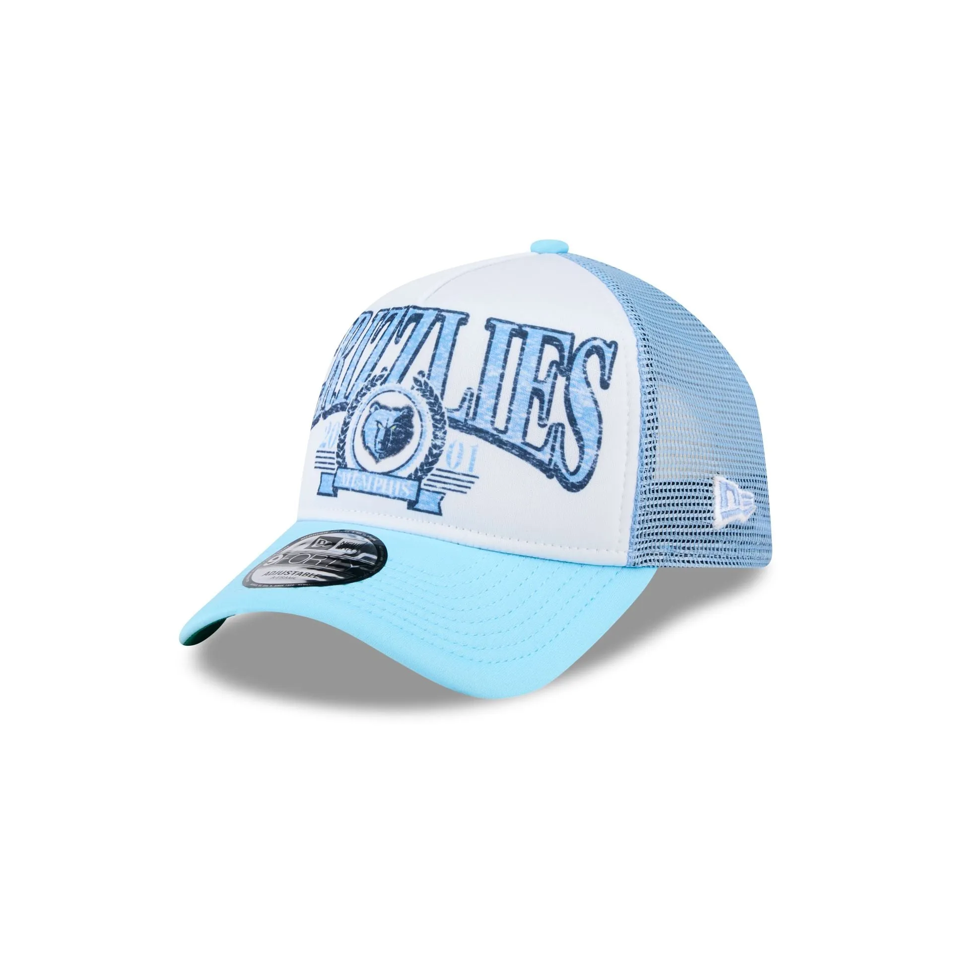 Memphis Grizzlies Distressed 9FORTY A-Frame Trucker Hat sold by New Era