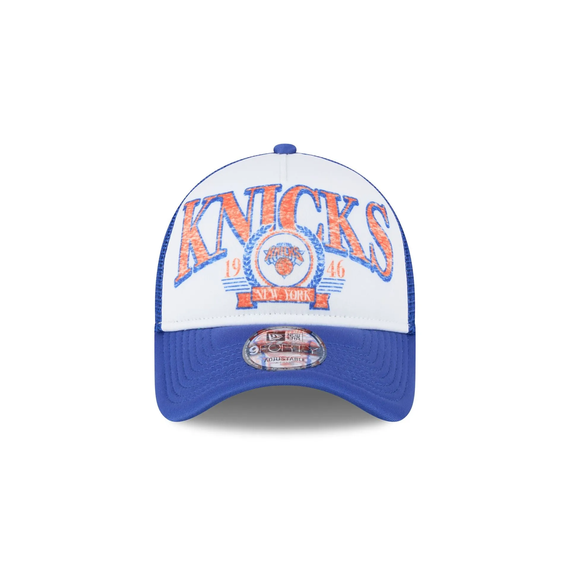 New York Knicks Distressed 9FORTY A-Frame Trucker Hat sold by New Era product image thumbnail 2