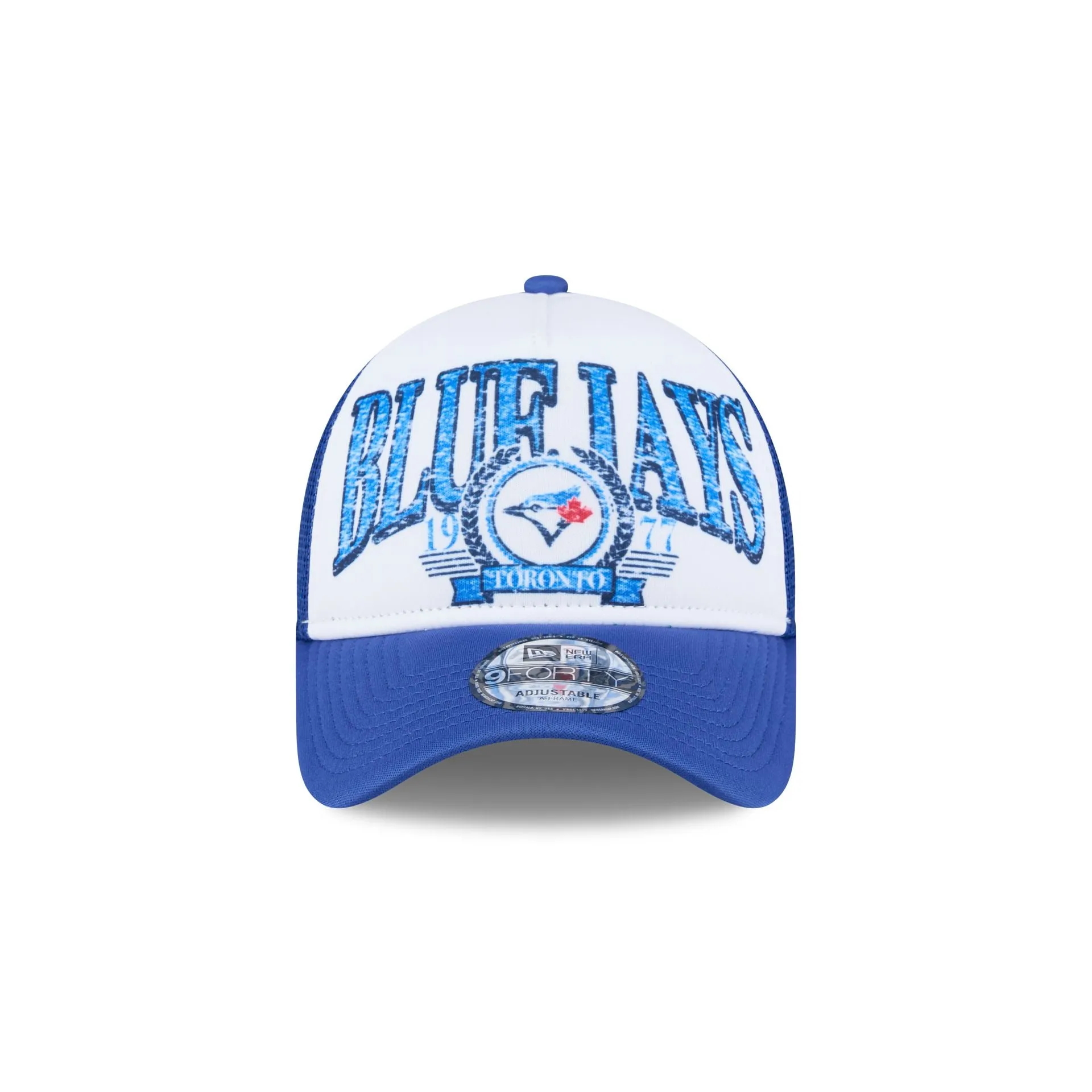 Toronto Blue Jays Distressed 9FORTY A-Frame Trucker Hat sold by New Era product image thumbnail 2