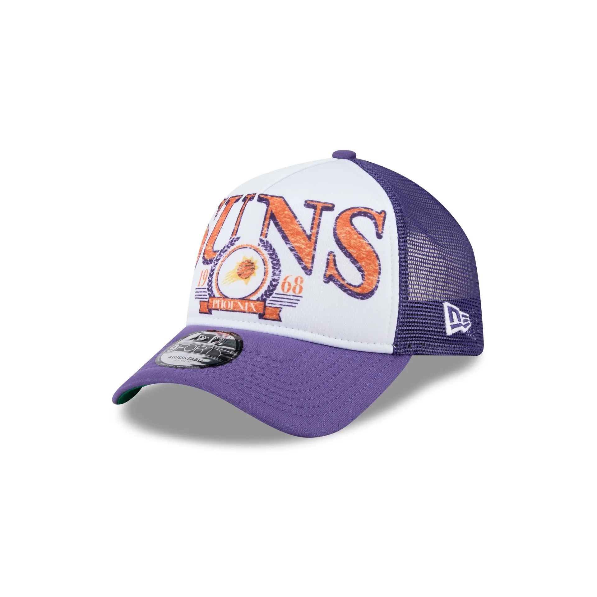Phoenix Suns Distressed 9FORTY A-Frame Trucker Hat sold by New Era