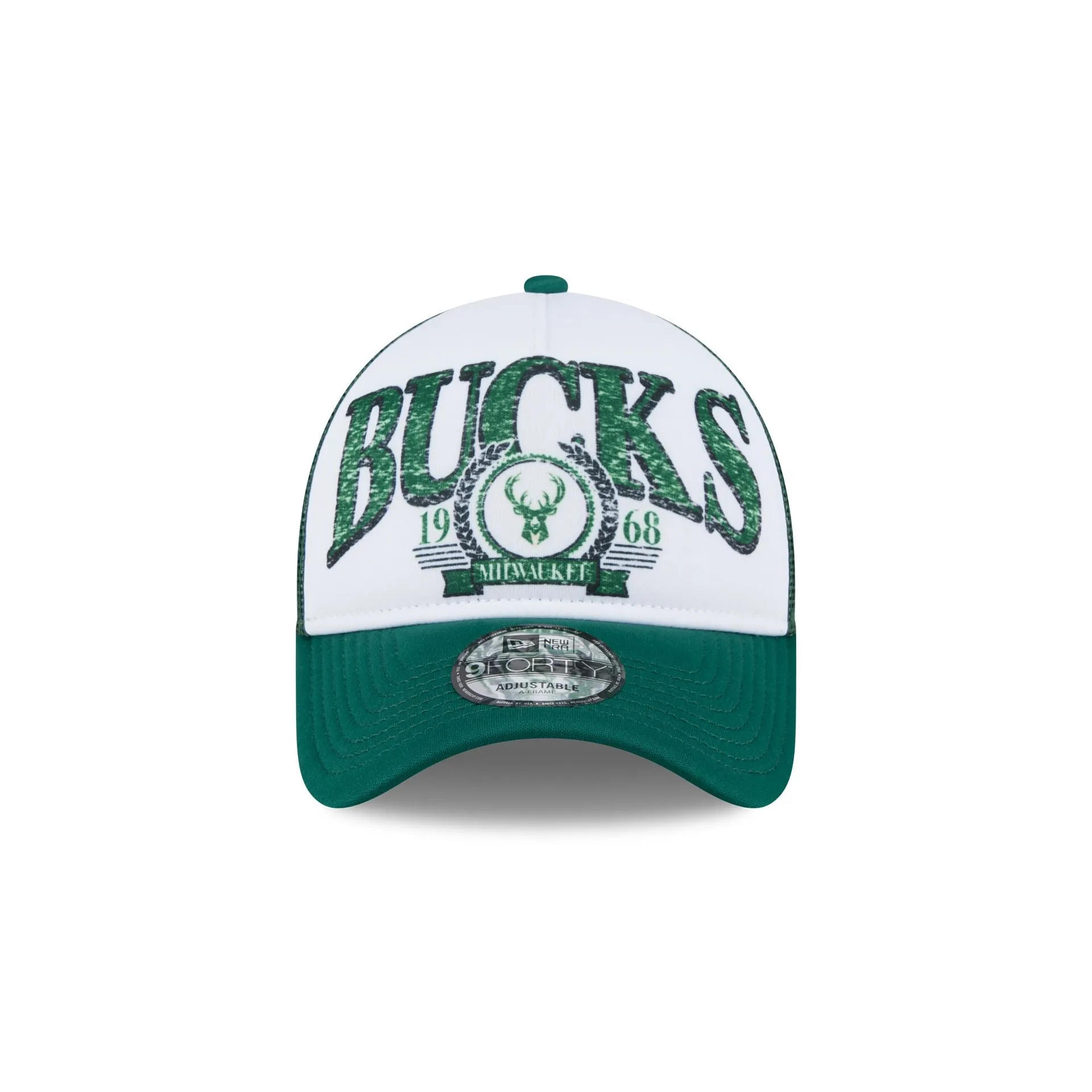 Milwaukee Bucks Distressed 9FORTY A-Frame Trucker Hat sold by New Era product image thumbnail 2