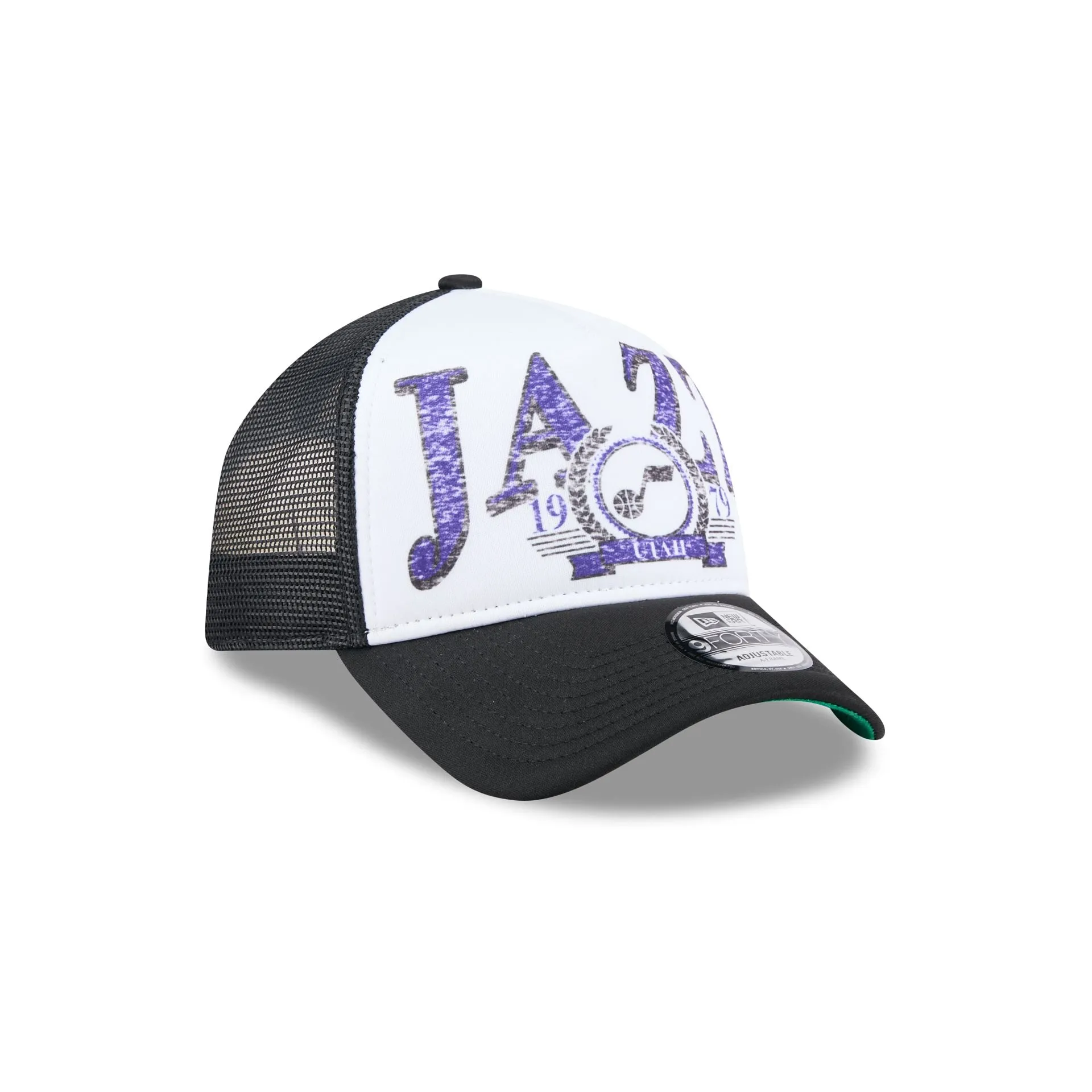 Utah Jazz Distressed 9FORTY A-Frame Trucker Hat sold by New Era product image thumbnail 3
