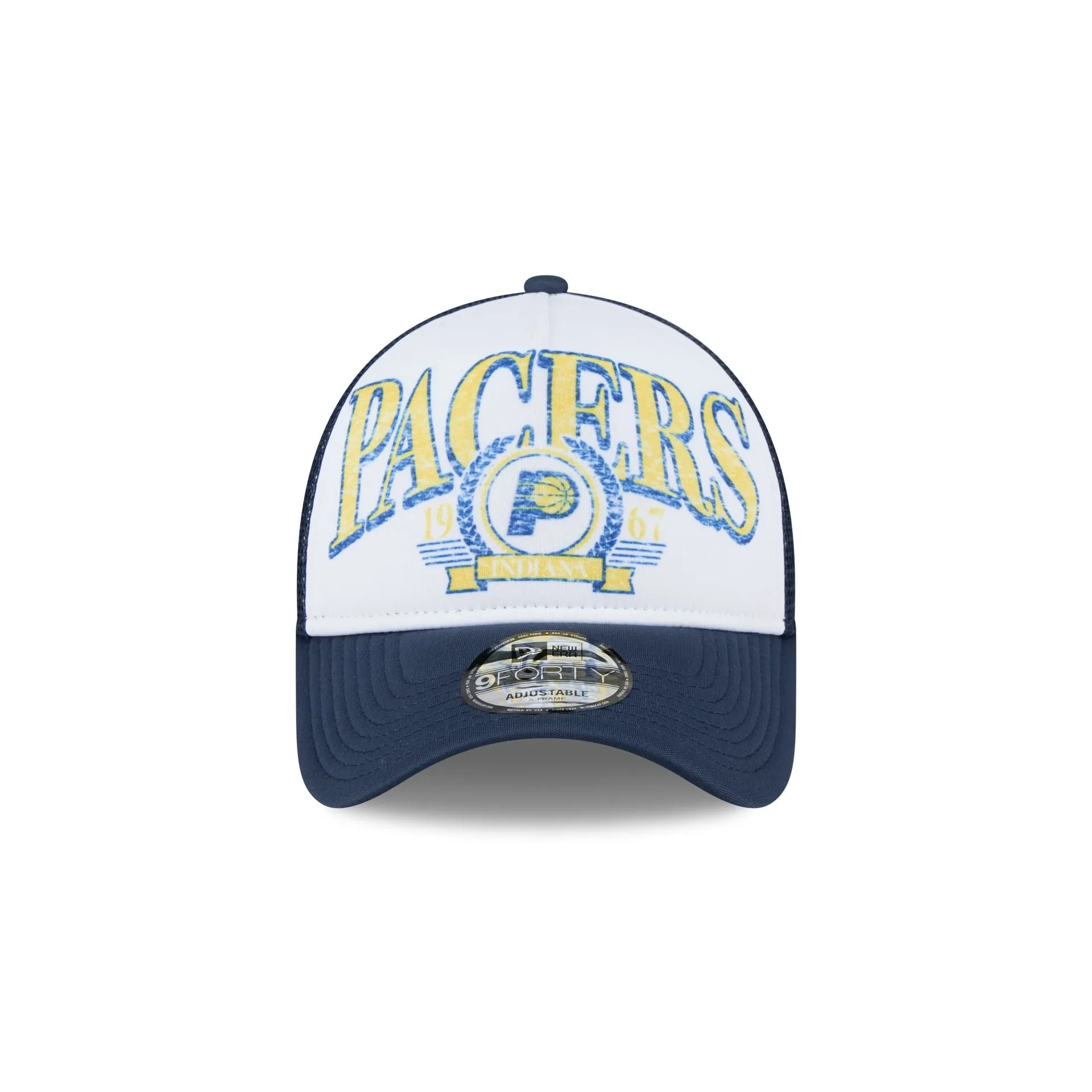 Indiana Pacers Distressed 9FORTY A-Frame Trucker Hat sold by New Era product image thumbnail 2