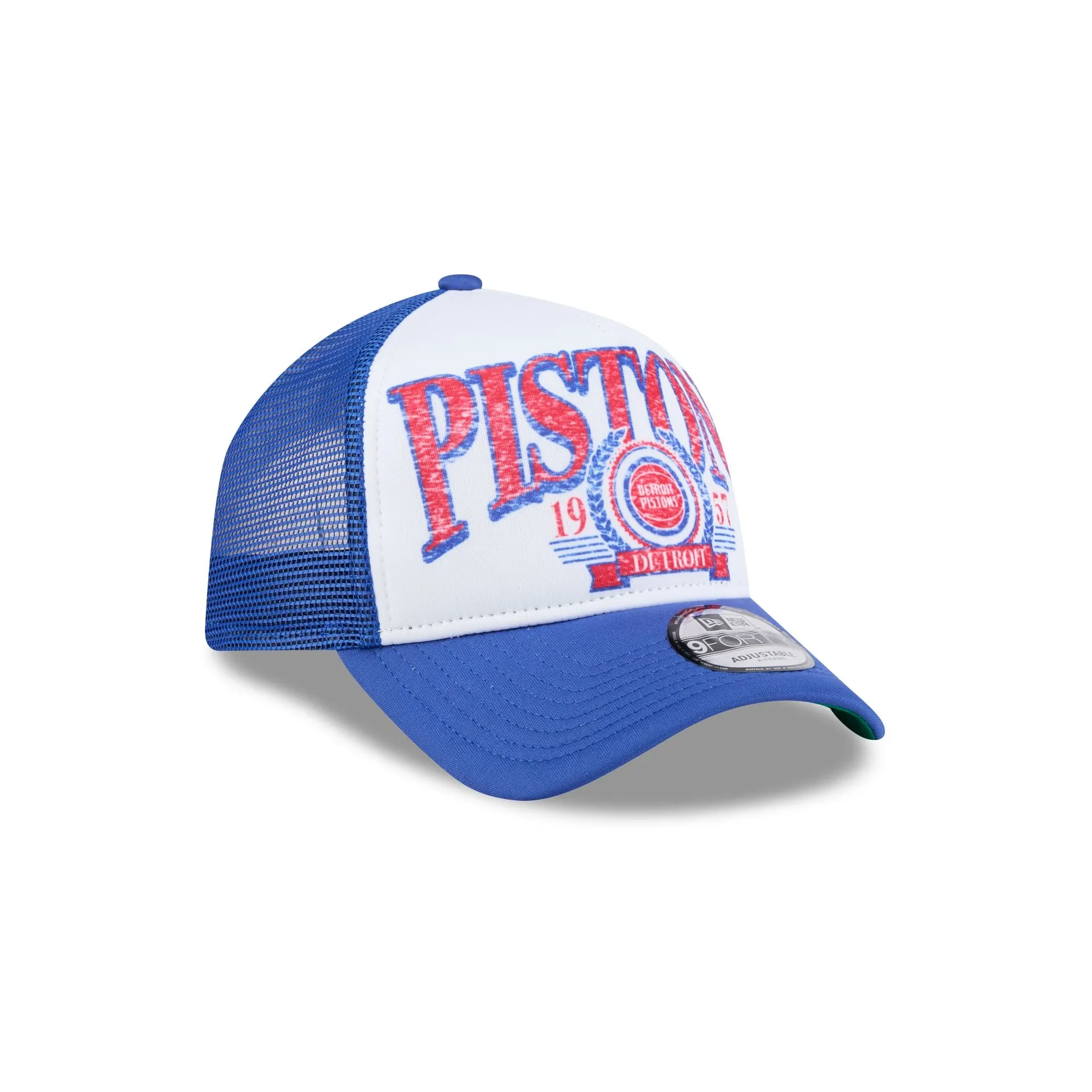 Detroit Pistons Distressed 9FORTY A-Frame Trucker Hat sold by New Era product image thumbnail 3