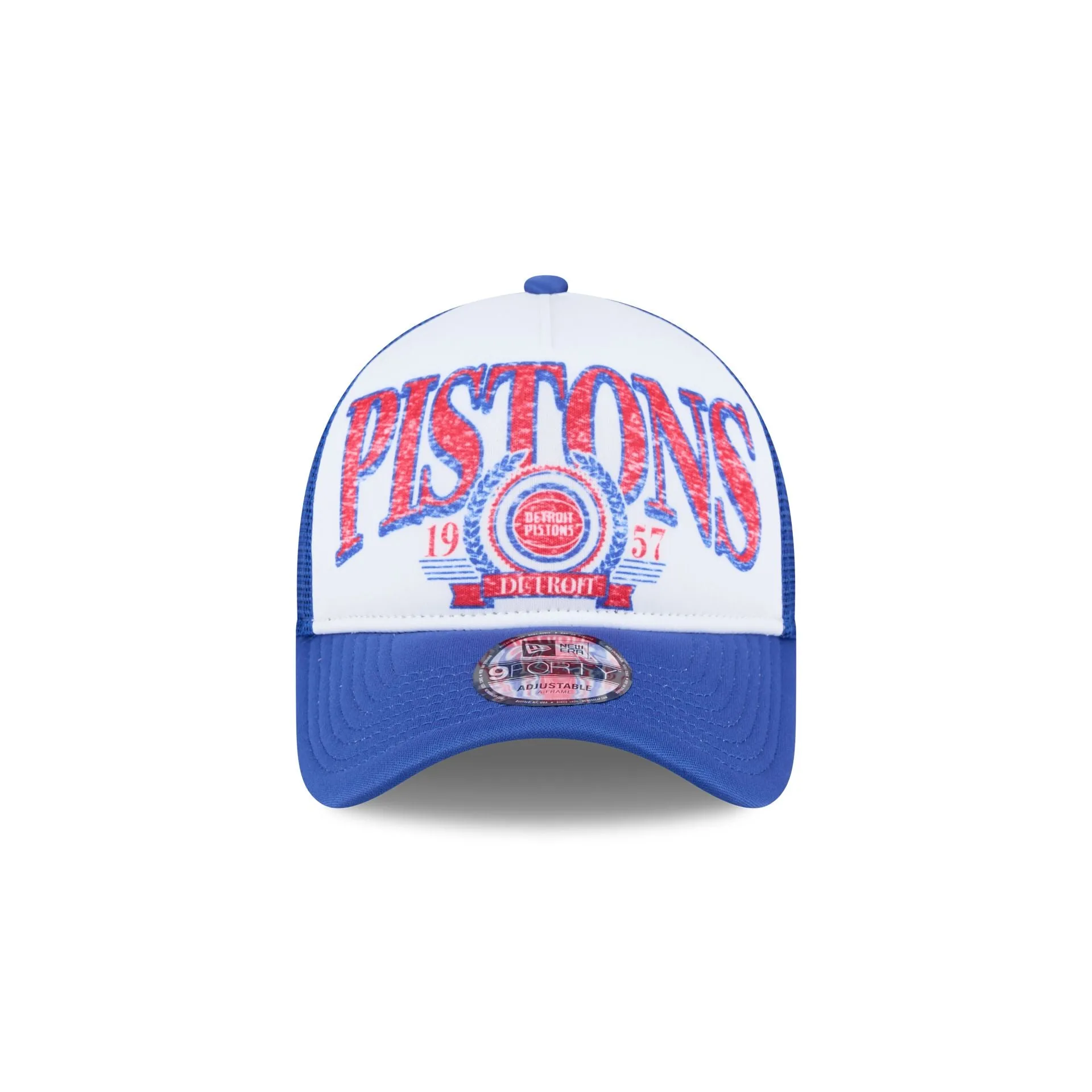 Detroit Pistons Distressed 9FORTY A-Frame Trucker Hat sold by New Era product image thumbnail 2