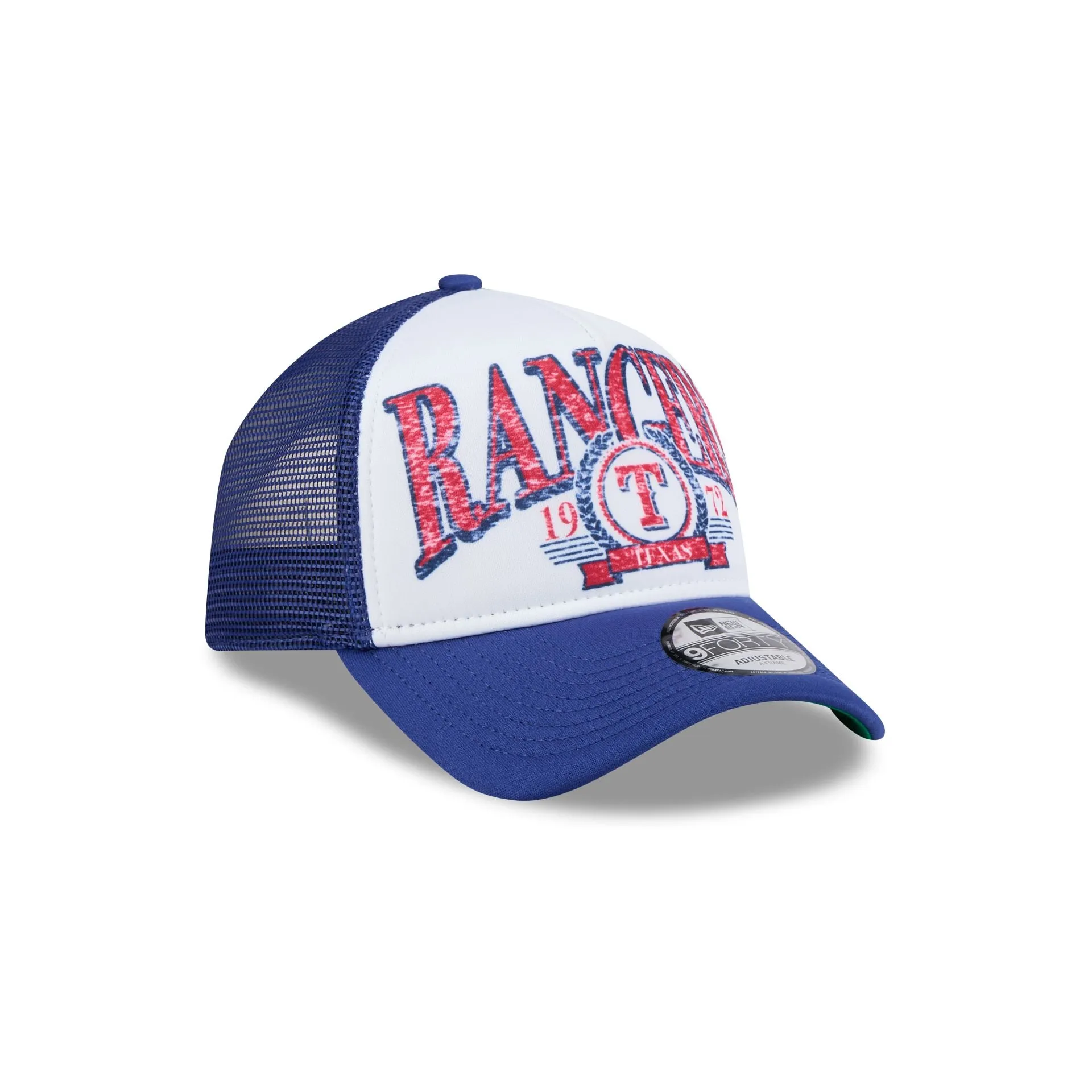Texas Rangers Distressed 9FORTY A-Frame Trucker Hat sold by New Era product image thumbnail 3