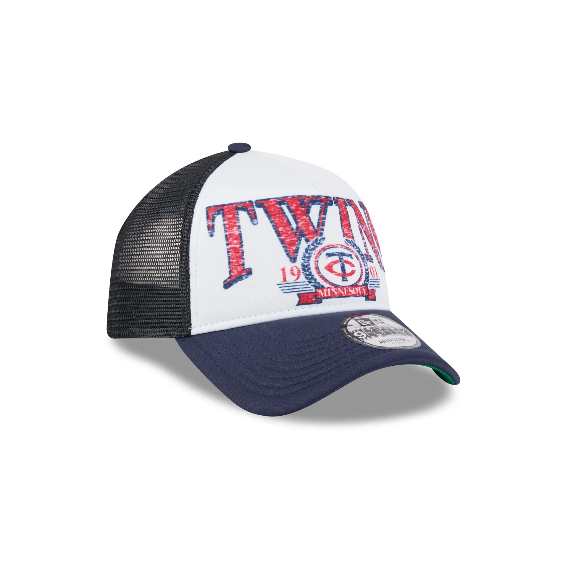 Minnesota Twins Distressed 9FORTY A-Frame Trucker Hat sold by New Era product image thumbnail 3