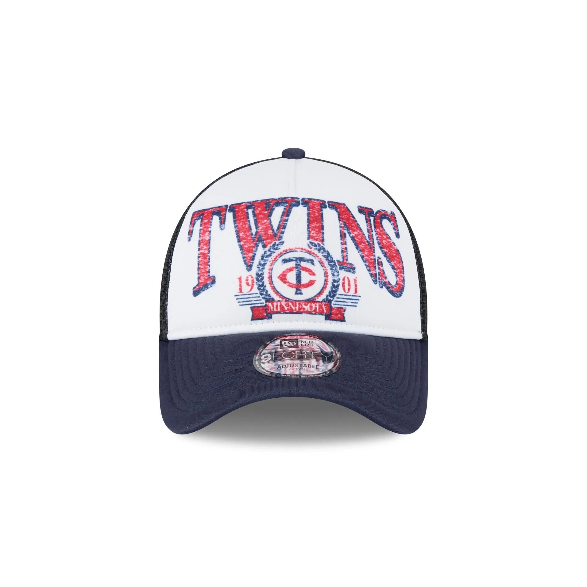 Minnesota Twins Distressed 9FORTY A-Frame Trucker Hat sold by New Era product image thumbnail 2