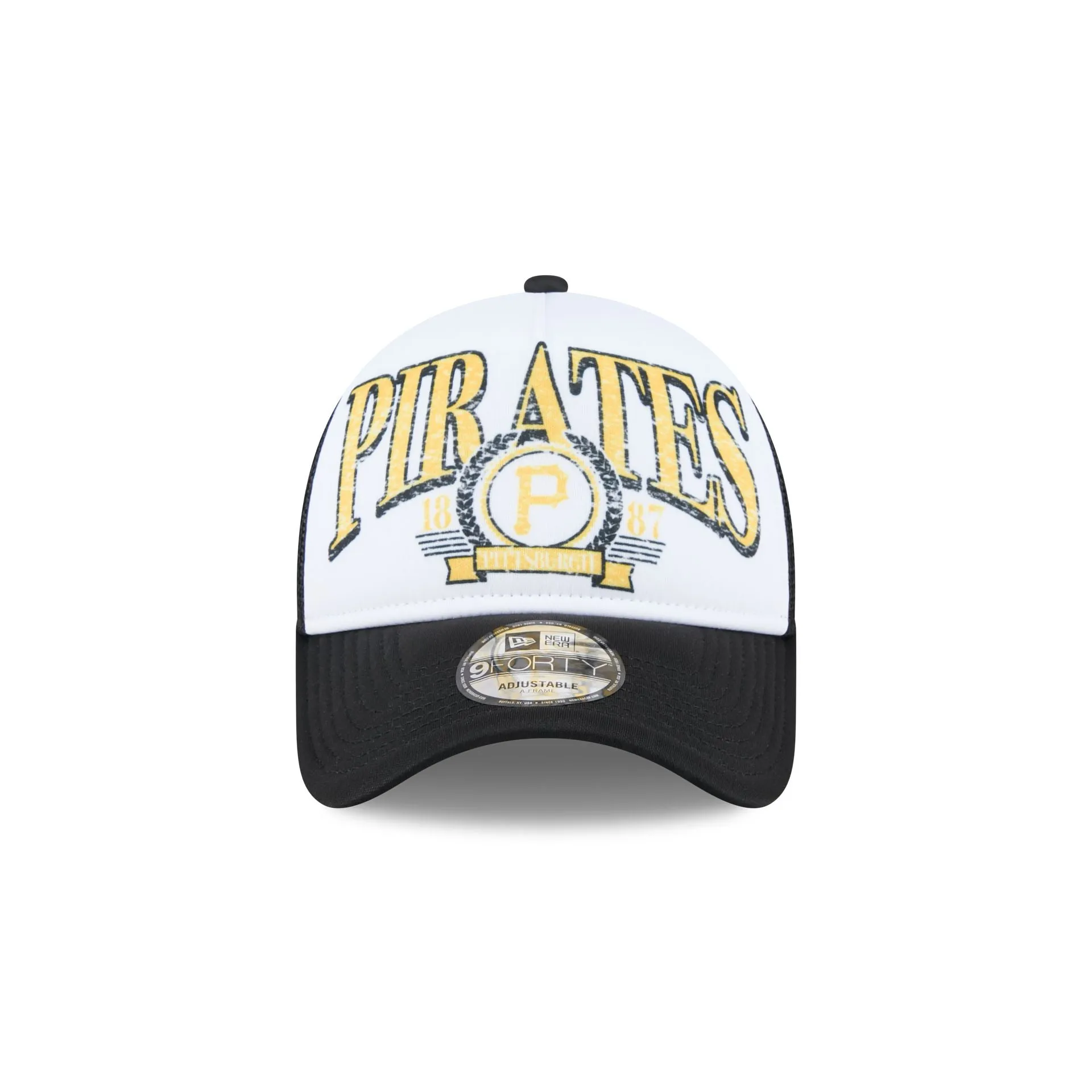Pittsburgh Pirates Distressed 9FORTY A-Frame Trucker Hat sold by New Era product image thumbnail 2
