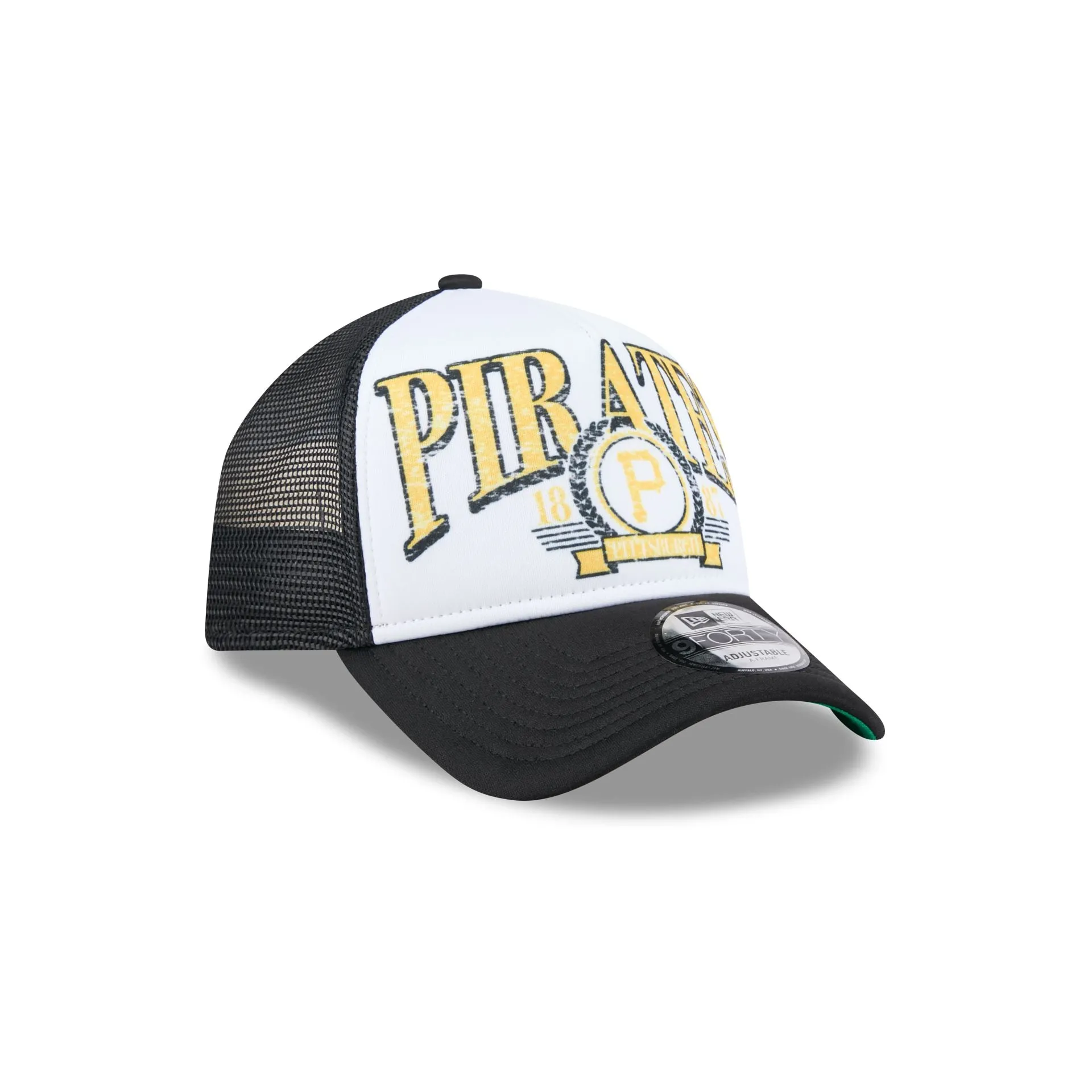 Pittsburgh Pirates Distressed 9FORTY A-Frame Trucker Hat sold by New Era product image thumbnail 3