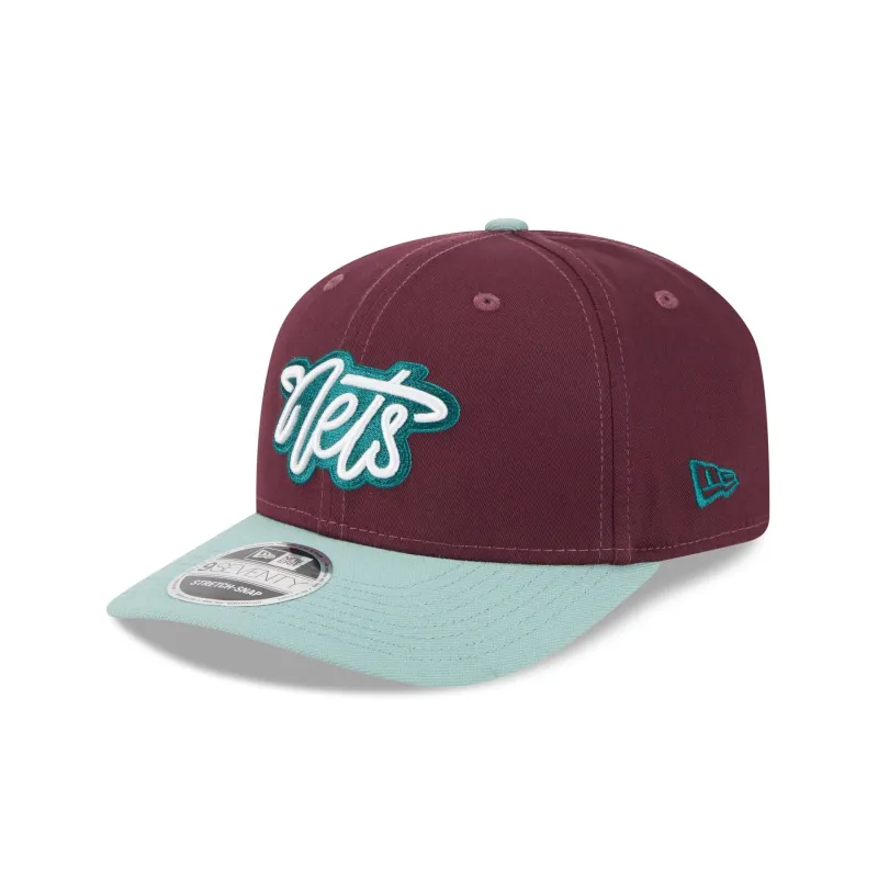 Brooklyn Nets Maroon 9SEVENTY Stretch-Snap Hat sold by New Era