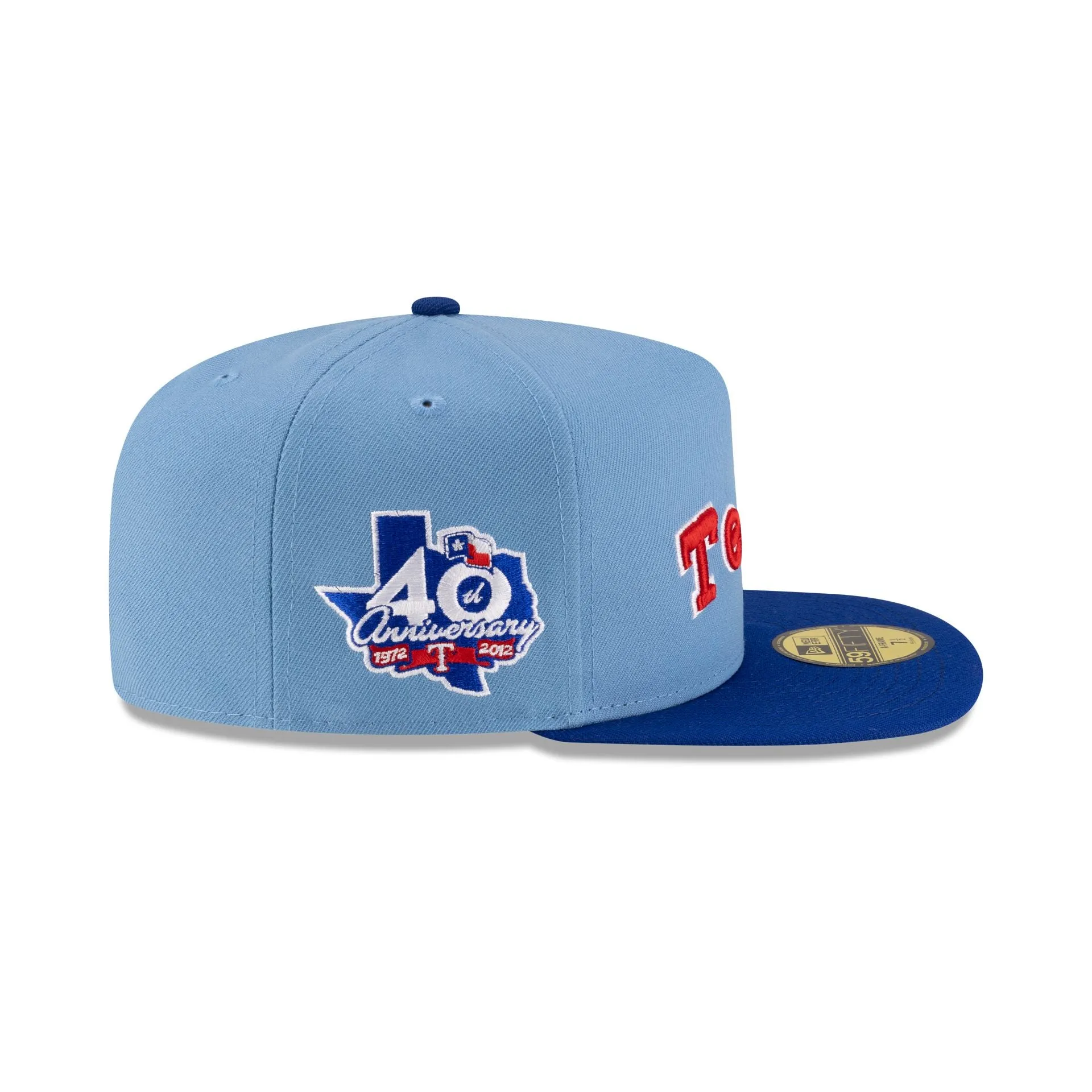 Just Caps Sky Blue Texas Rangers 59FIFTY A-Frame Fitted Hat sold by New Era product image thumbnail 4