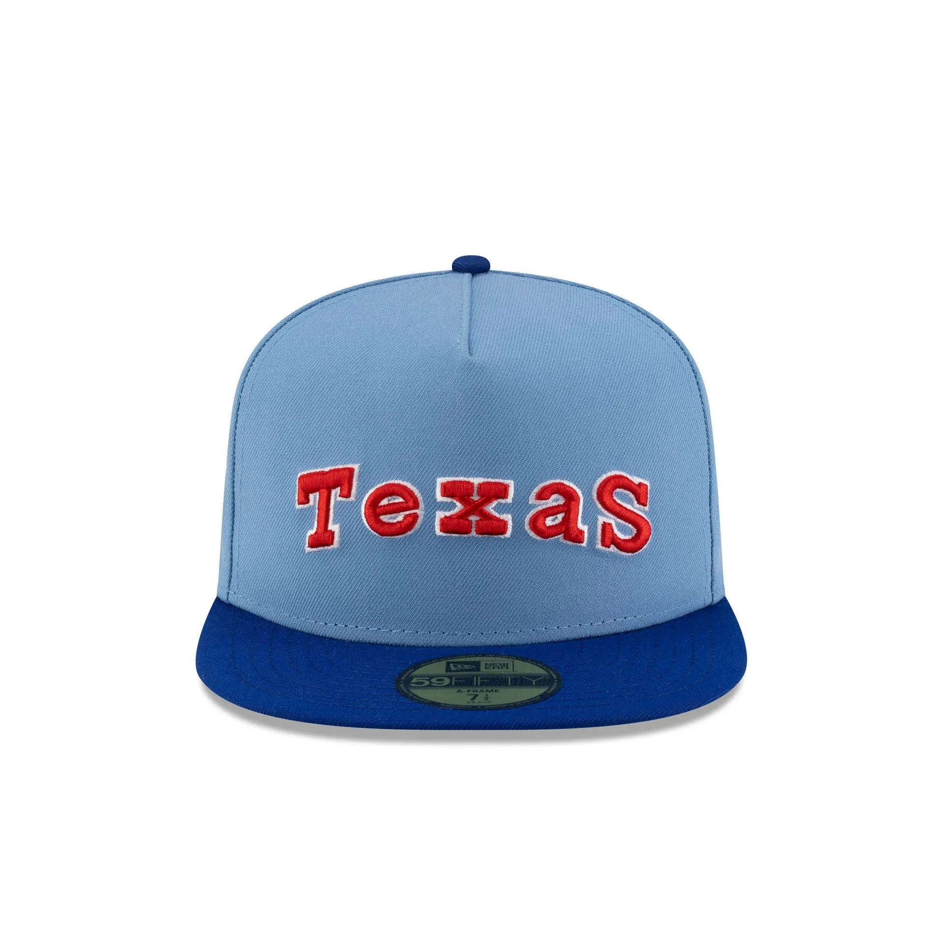 Just Caps Sky Blue Texas Rangers 59FIFTY A-Frame Fitted Hat sold by New Era product image thumbnail 2