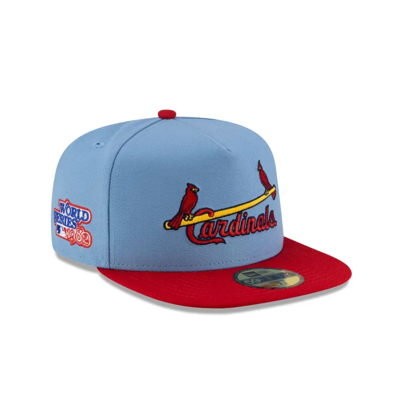 Just Caps Sky Blue St. Louis Cardinals 59FIFTY A-Frame Fitted Hat sold by New Era