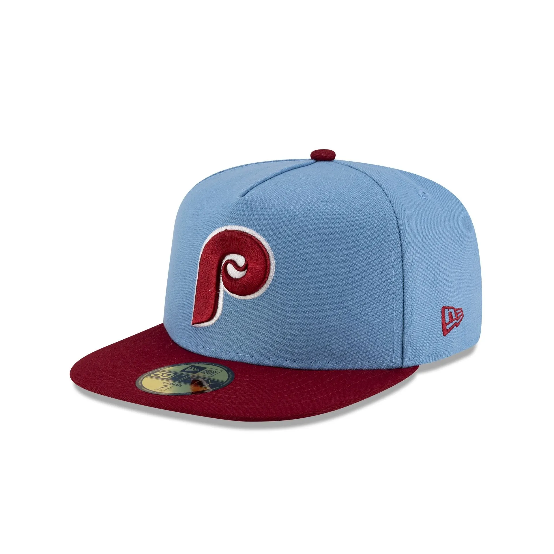 Just Caps Sky Blue Philadelphia Phillies 59FIFTY A-Frame Fitted Hat sold by New Era product image thumbnail 3
