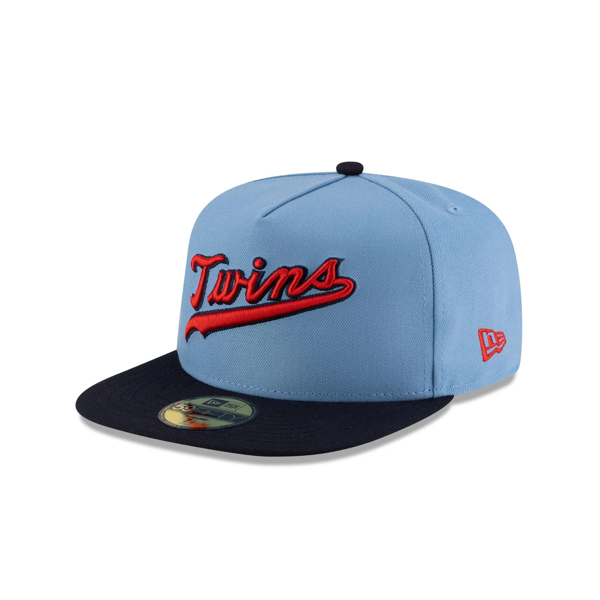 Just Caps Sky Blue Minnesota Twins 59FIFTY A-Frame Fitted Hat sold by New Era product image thumbnail 3