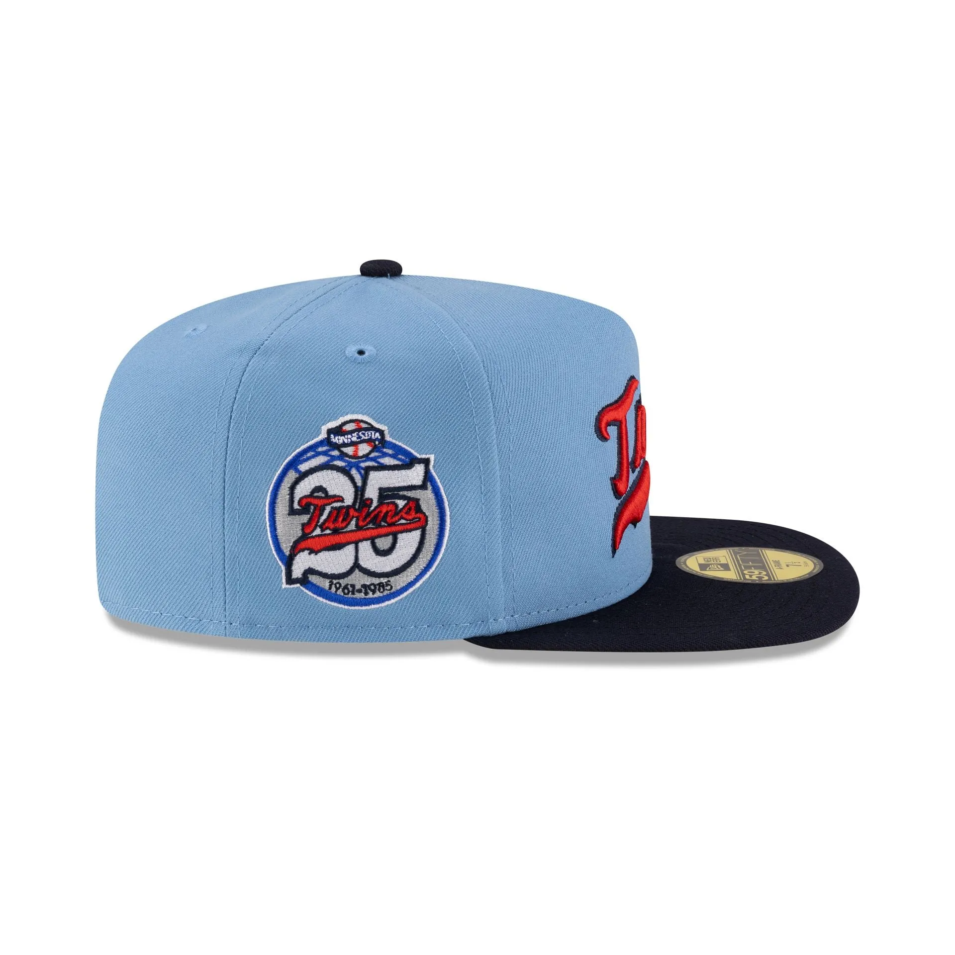 Just Caps Sky Blue Minnesota Twins 59FIFTY A-Frame Fitted Hat sold by New Era product image thumbnail 4