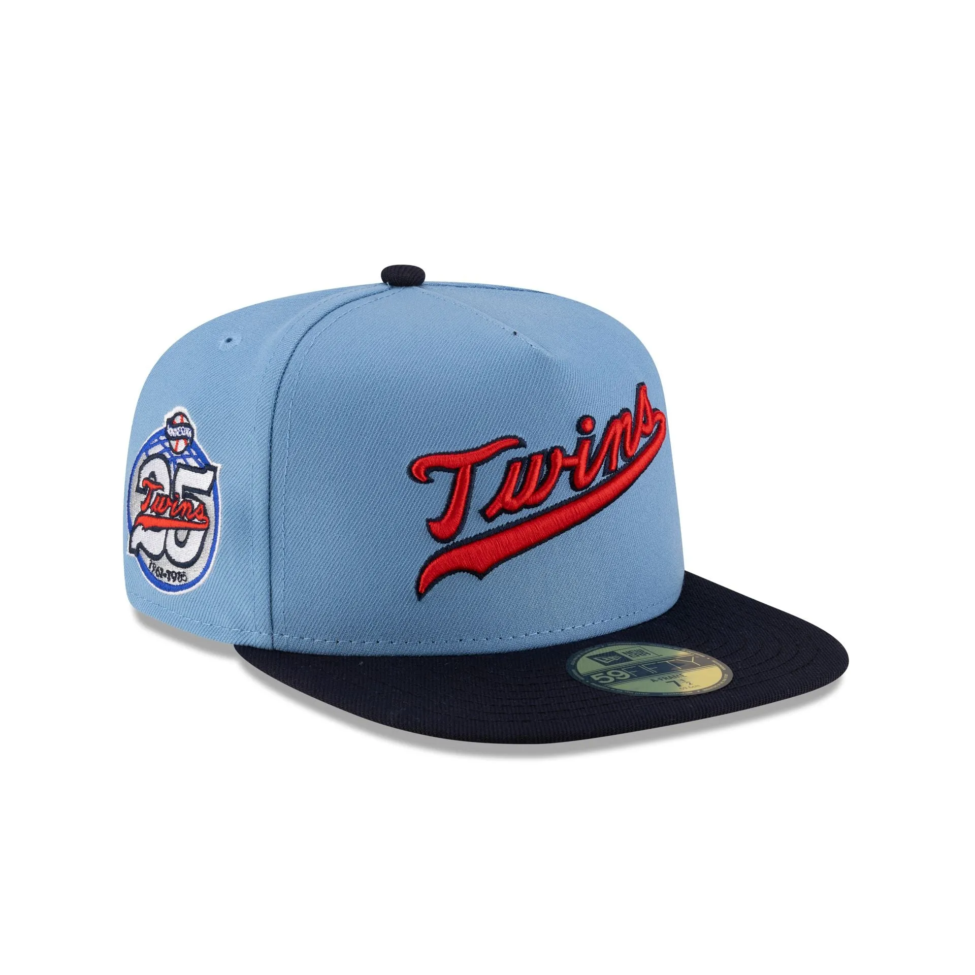 Just Caps Sky Blue Minnesota Twins 59FIFTY A-Frame Fitted Hat sold by New Era