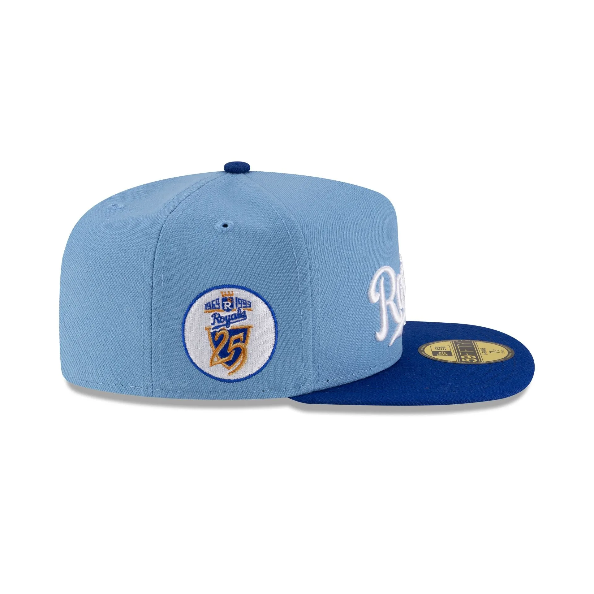Just Caps Sky Blue Kansas City Royals 59FIFTY A-Frame Fitted Hat sold by New Era product image thumbnail 4