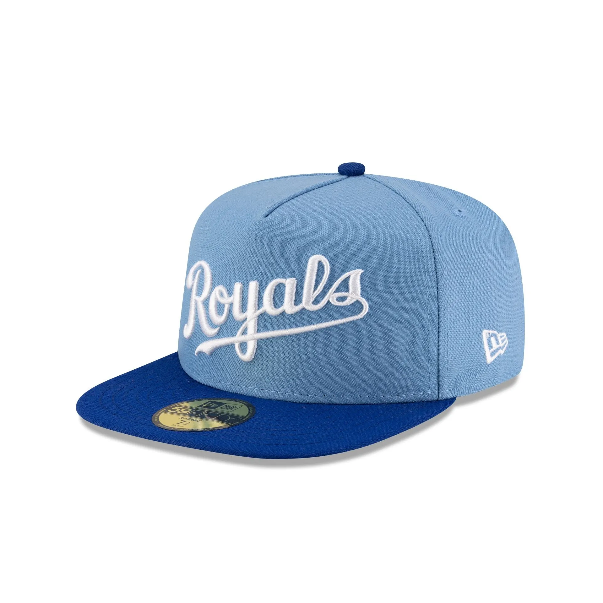 Just Caps Sky Blue Kansas City Royals 59FIFTY A-Frame Fitted Hat sold by New Era product image thumbnail 3