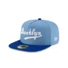Just Caps Sky Blue Brooklyn Dodgers 59FIFTY A-Frame Fitted Hat sold by New Era