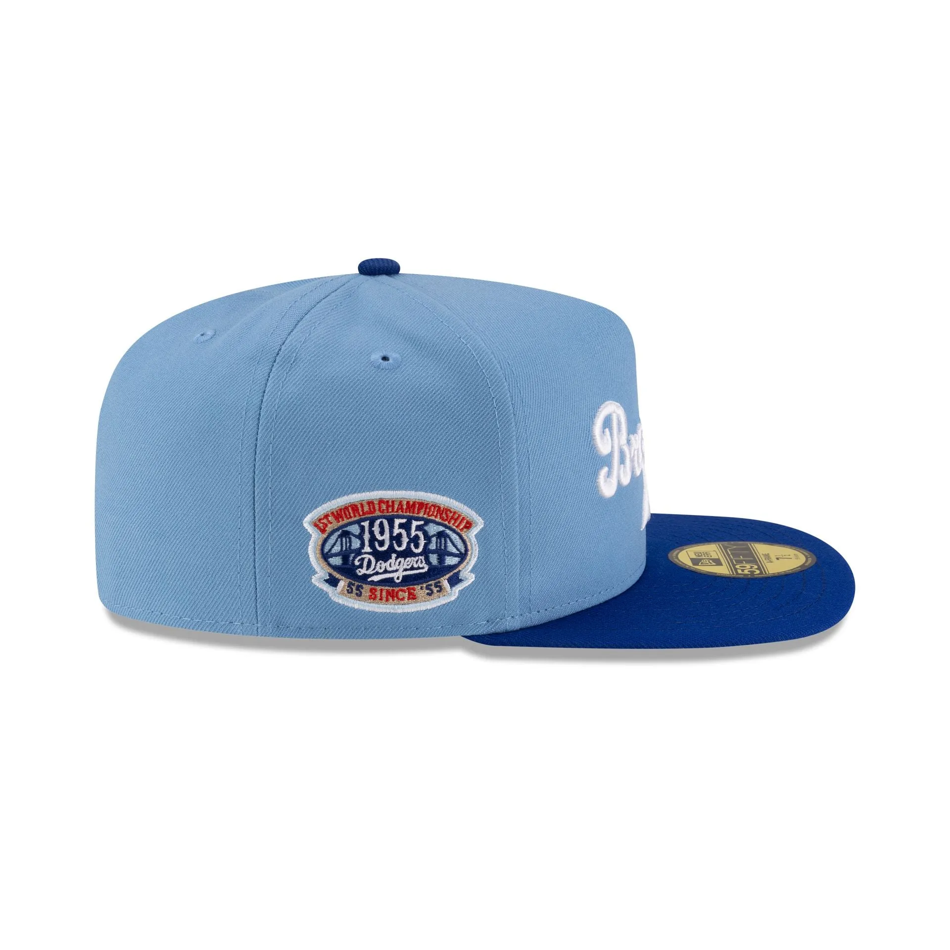 Just Caps Sky Blue Brooklyn Dodgers 59FIFTY A-Frame Fitted Hat sold by New Era product image thumbnail 4