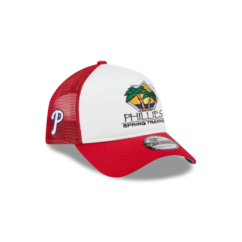 Philadelphia Phillies Spring Training 9FORTY A-Frame Trucker Hat sold by New Era