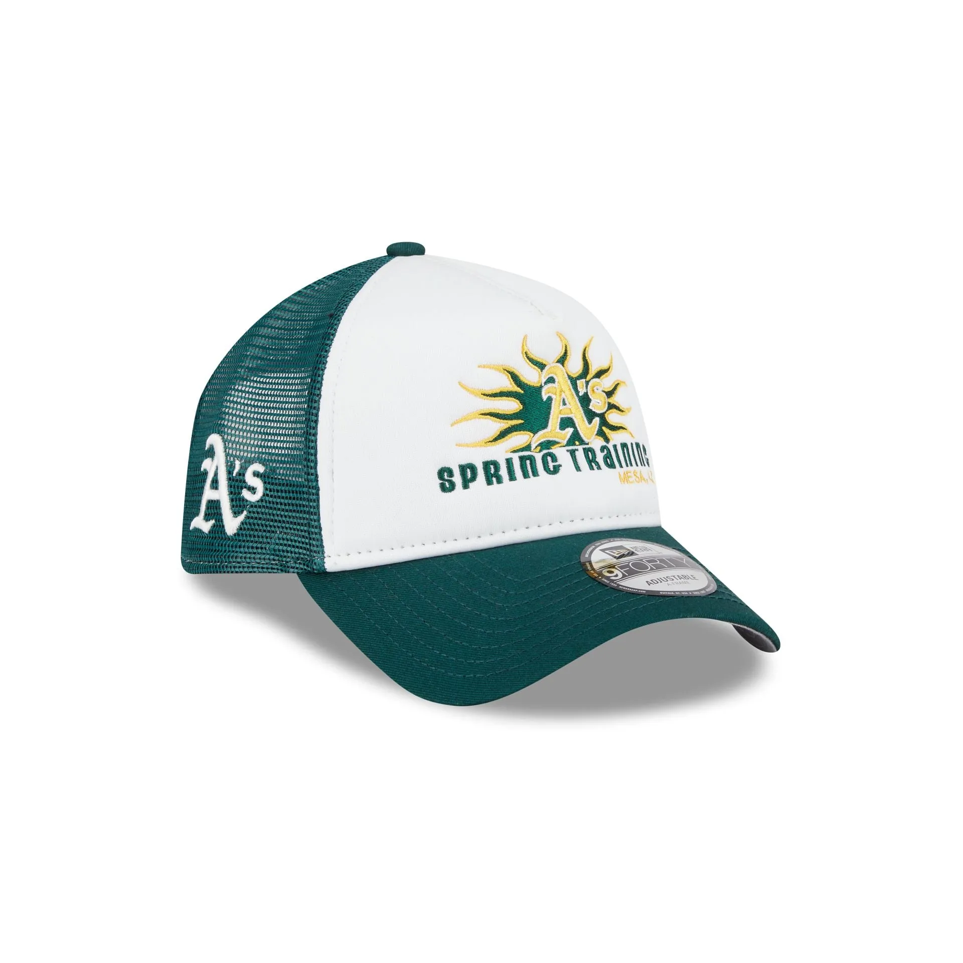 Athletics Spring Training 9FORTY A-Frame Trucker Hat sold by New Era