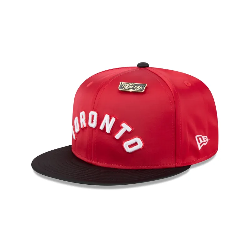 Toronto Raptors Satin Pin 9FIFTY Snapback Hat sold by New Era
