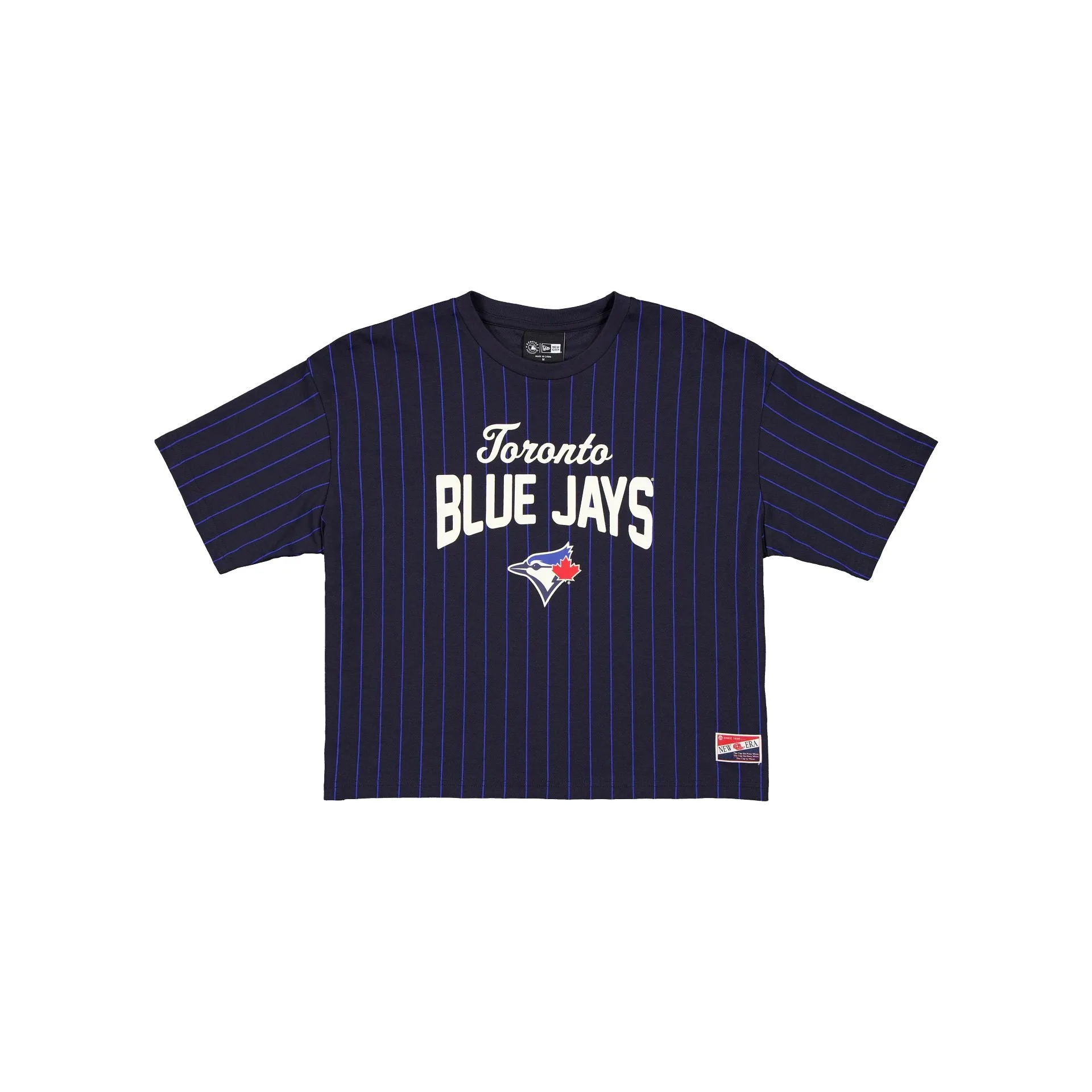 Toronto Blue Jays Throwback Pinstripe Women's T-Shirt sold by New Era