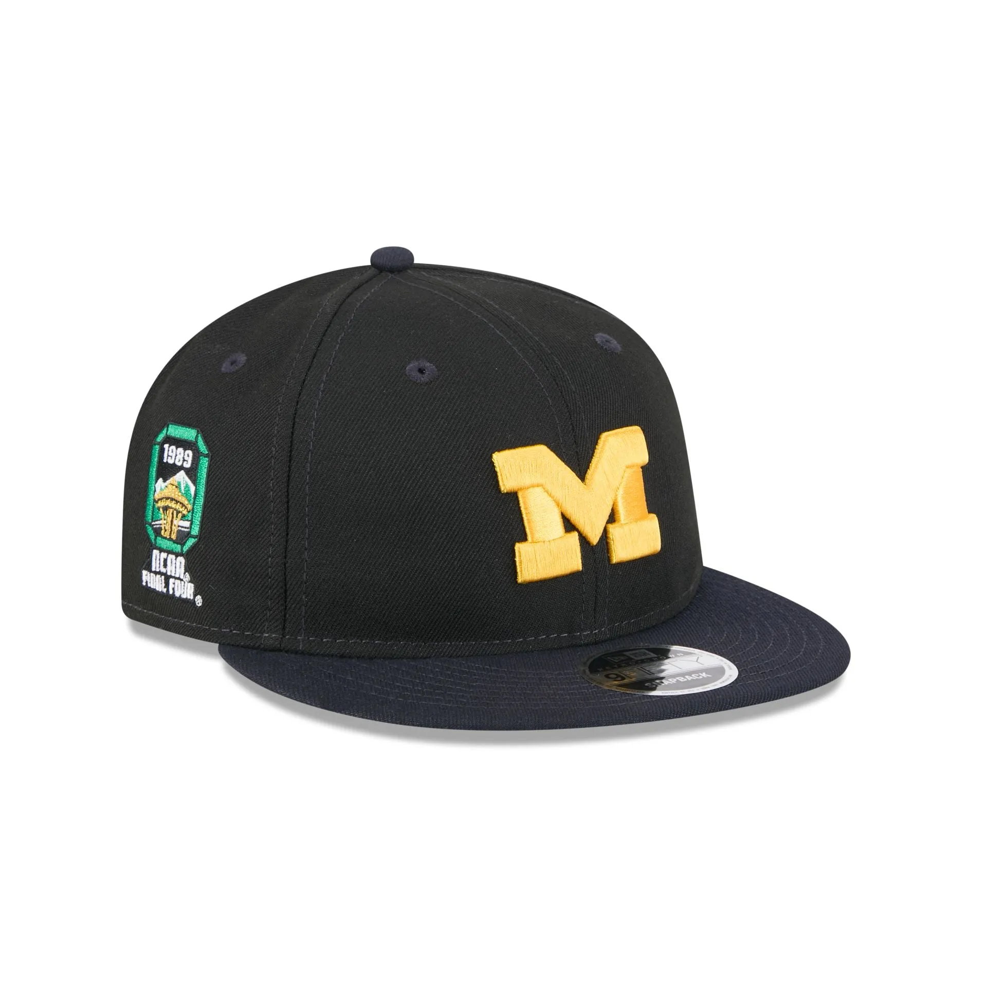Michigan Wolverines Tournament Side Patch Retro Crown 9FIFTY Strapback Hat sold by New Era