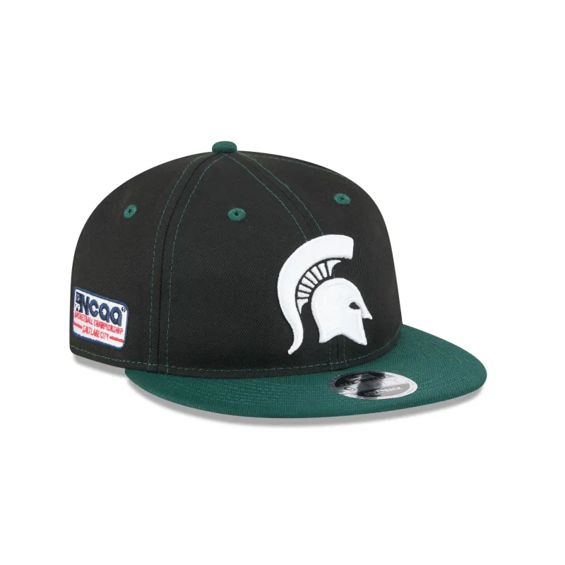 Michigan State Spartans Tournament Side Patch Retro Crown 9FIFTY Strapback Hat sold by New Era
