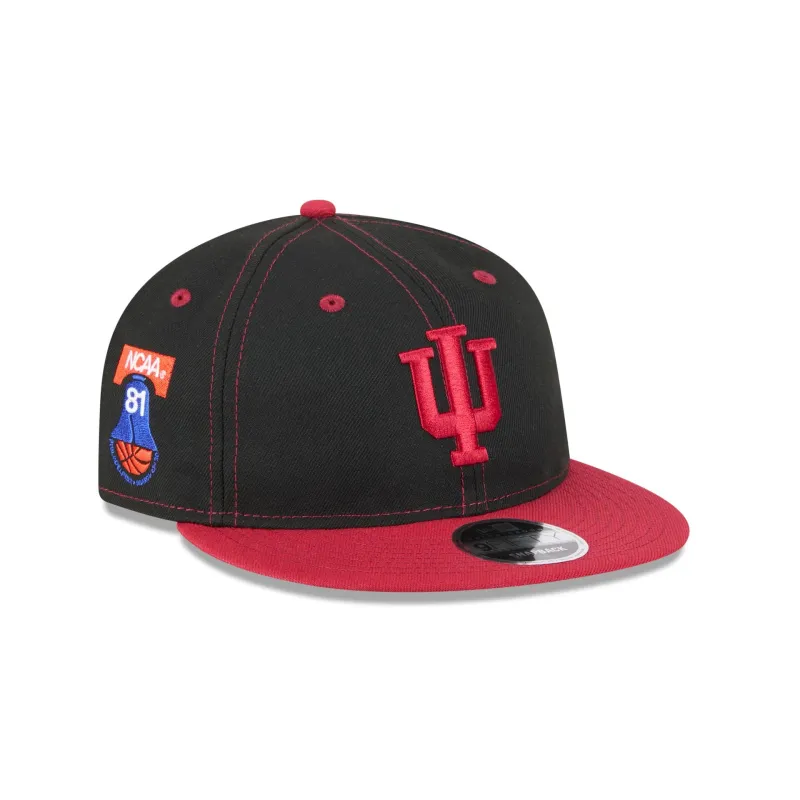 Indiana Hoosiers Tournament Side Patch Retro Crown 9FIFTY Strapback Hat sold by New Era