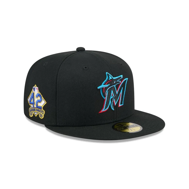 Miami Marlins Jackie Robinson Day 2025 59FIFTY Fitted Hat sold by New Era