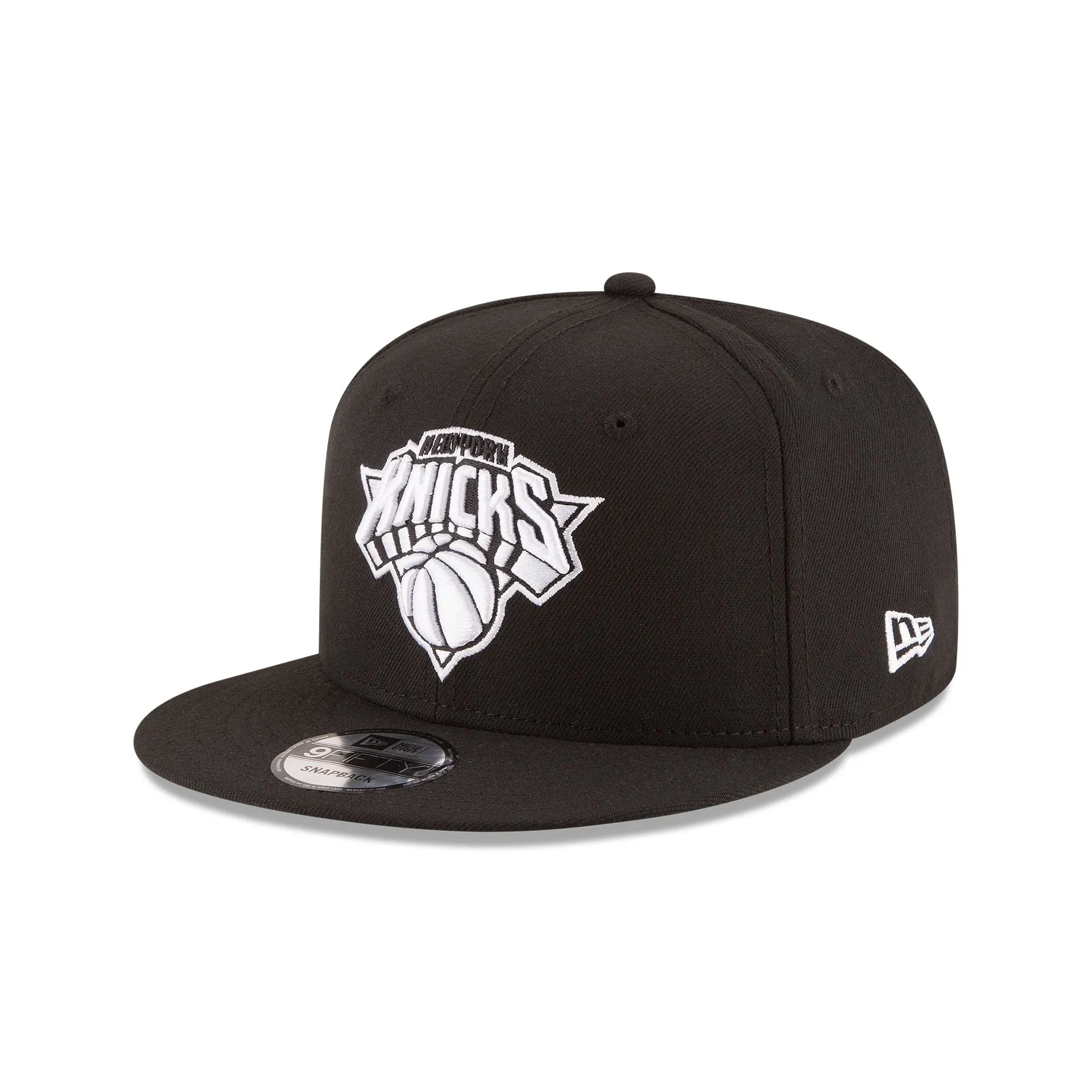 New York Knicks Basic Black & White 9FIFTY Snapback Hat sold by New Era