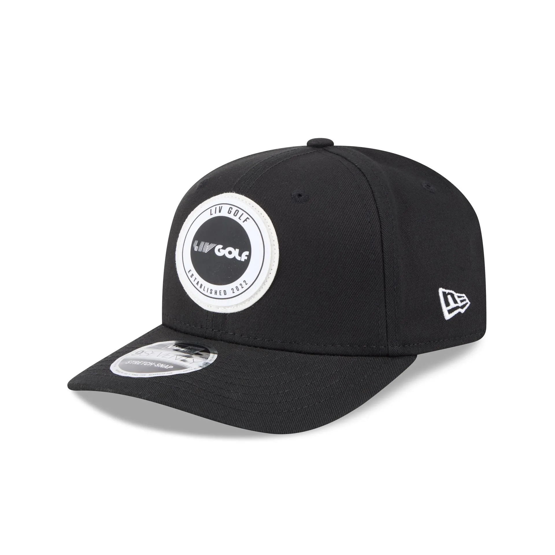 LIV Golf Circle Patch 9SEVENTY Stretch-Snap Hat sold by New Era