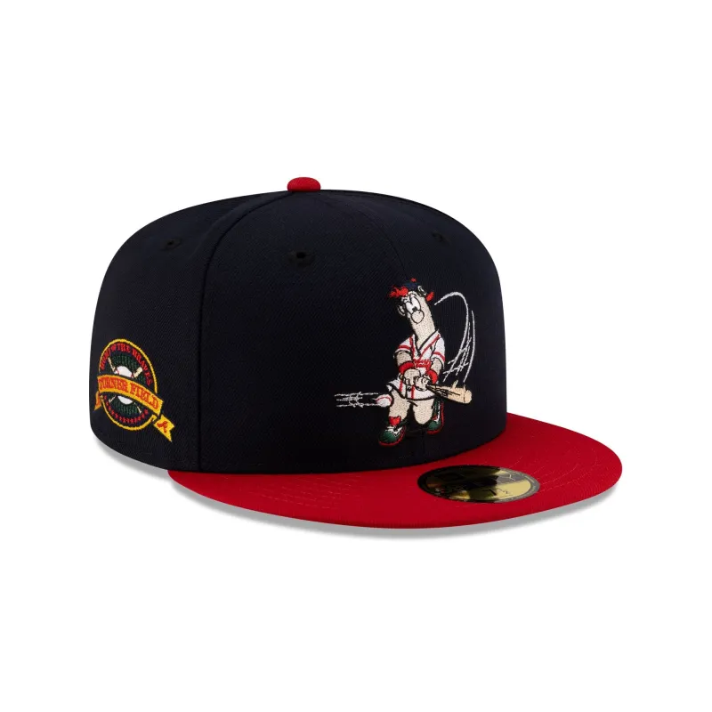 Atlanta Braves Mascot Navy 59FIFTY Fitted Hat sold by New Era