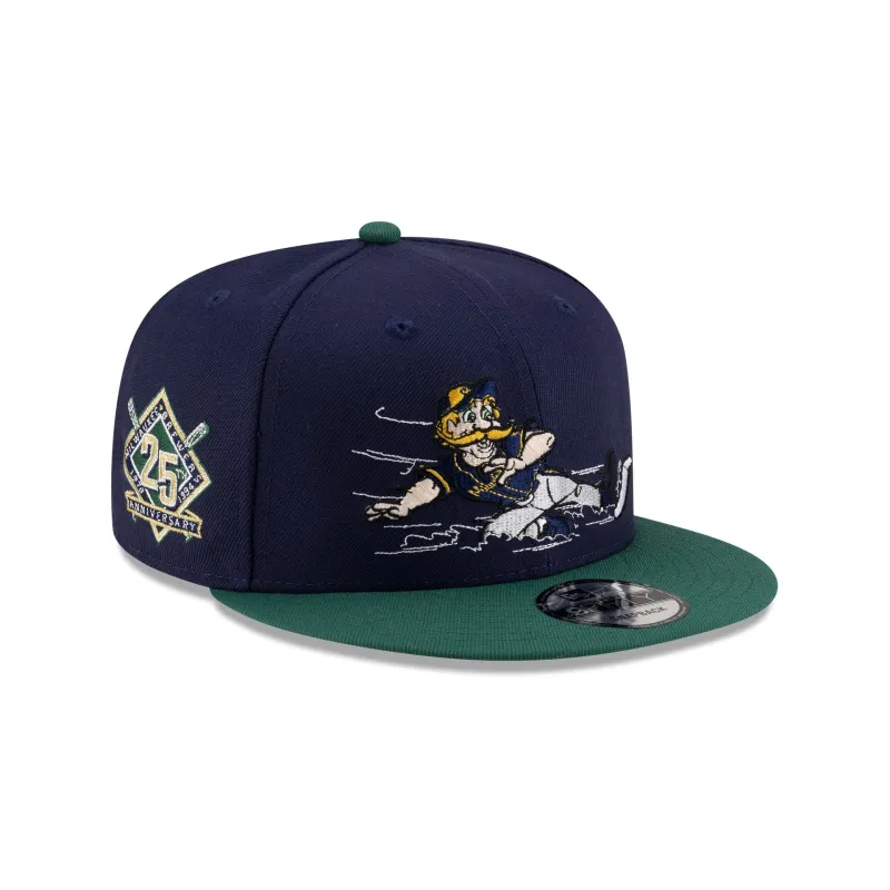 Milwaukee Brewers Mascot Light Navy 9FIFTY Snapback Hat sold by New Era