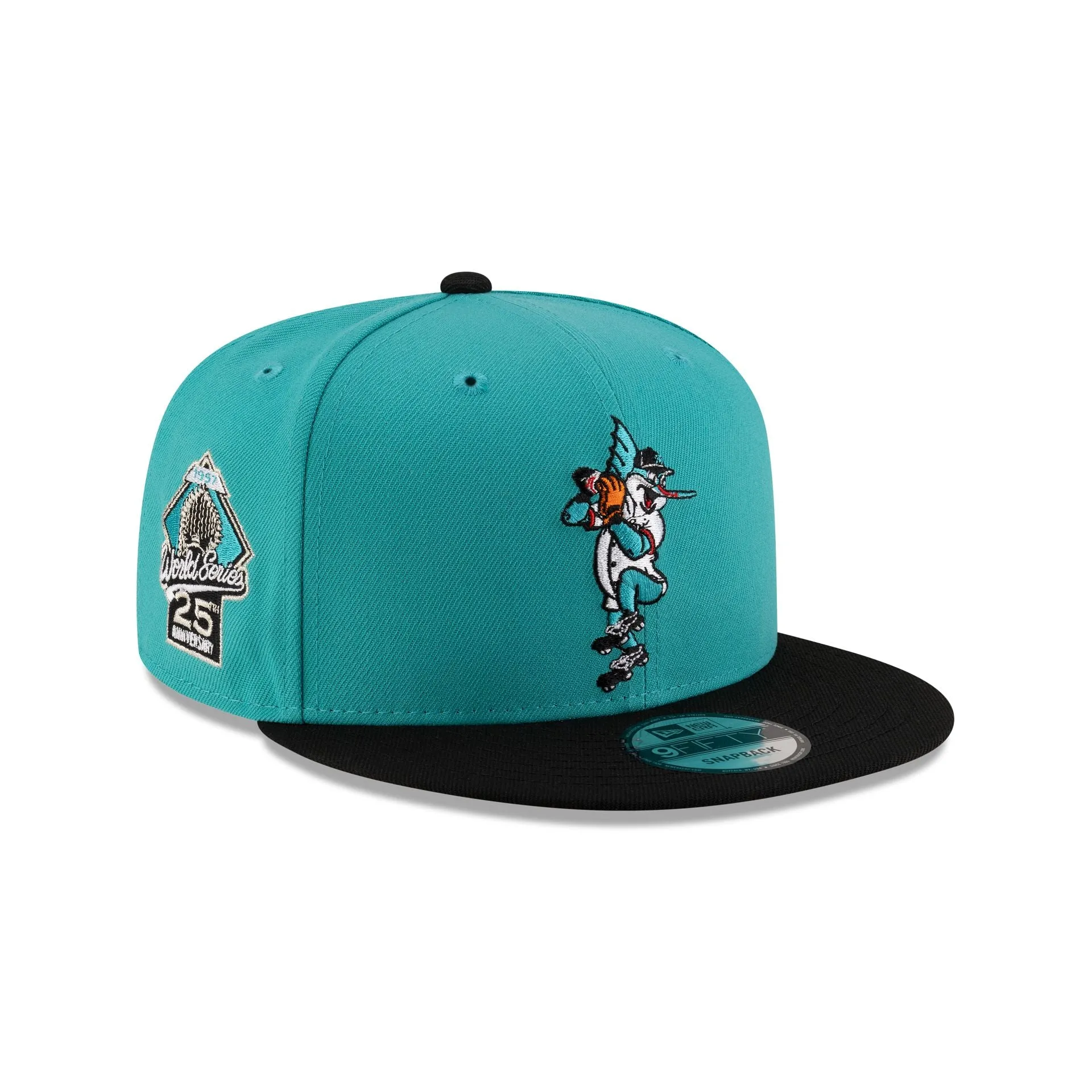 Miami Marlins Mascot Blue 9FIFTY Snapback Hat sold by New Era