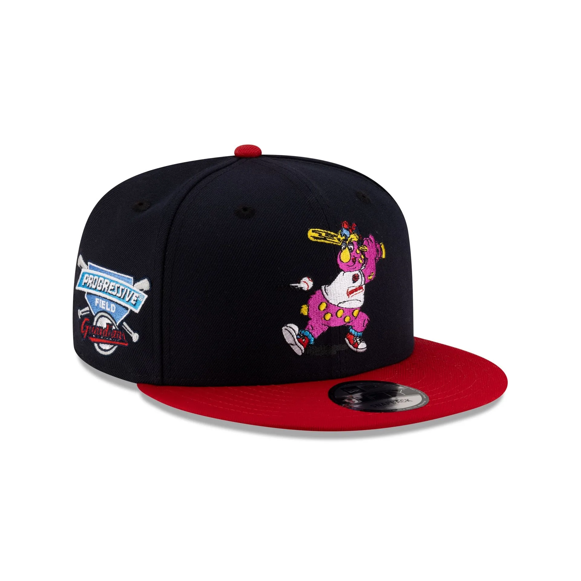 Cleveland Guardians Mascot Navy 9FIFTY Snapback Hat sold by New Era